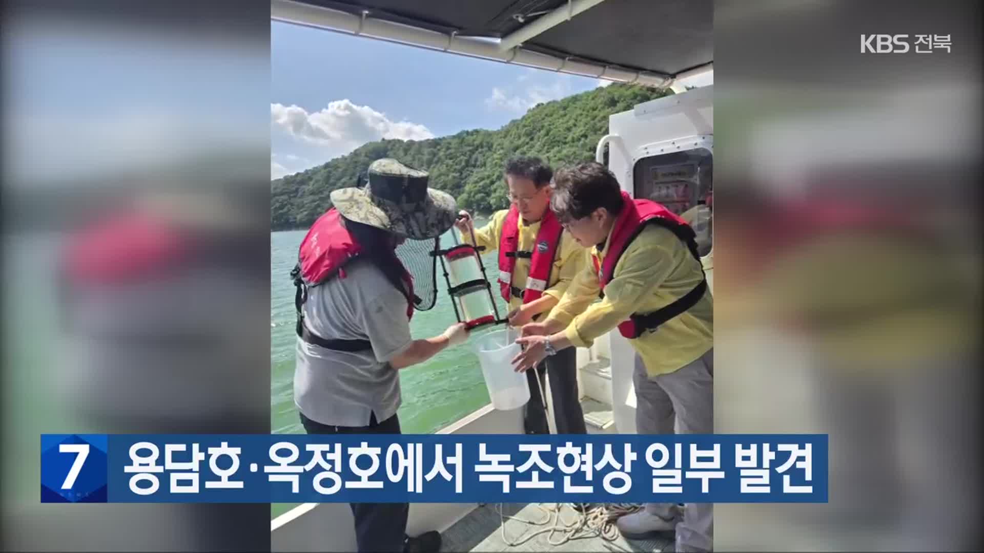 용담호·옥정호에서 녹조현상 일부 발견