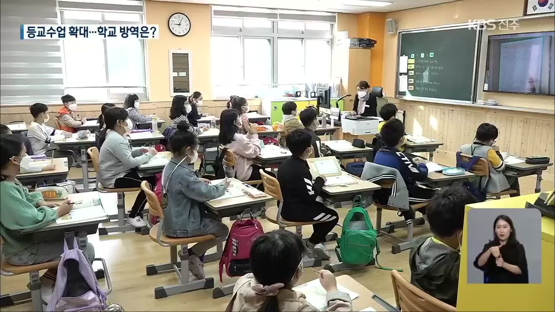 등교수업 확대 첫날, 전북 초중고 98% 등교