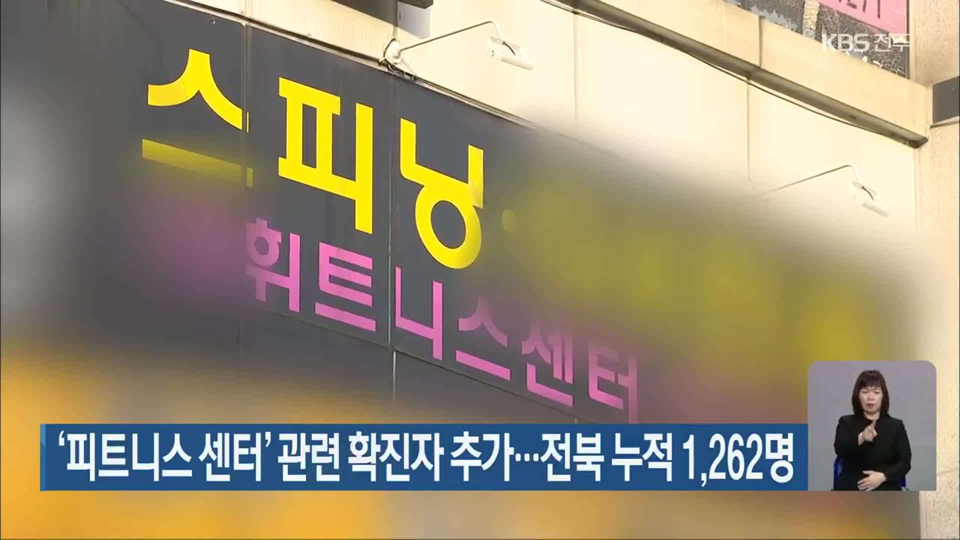 ‘피트니스 센터’ 관련 확진자 추가…전북 누적 1,262명