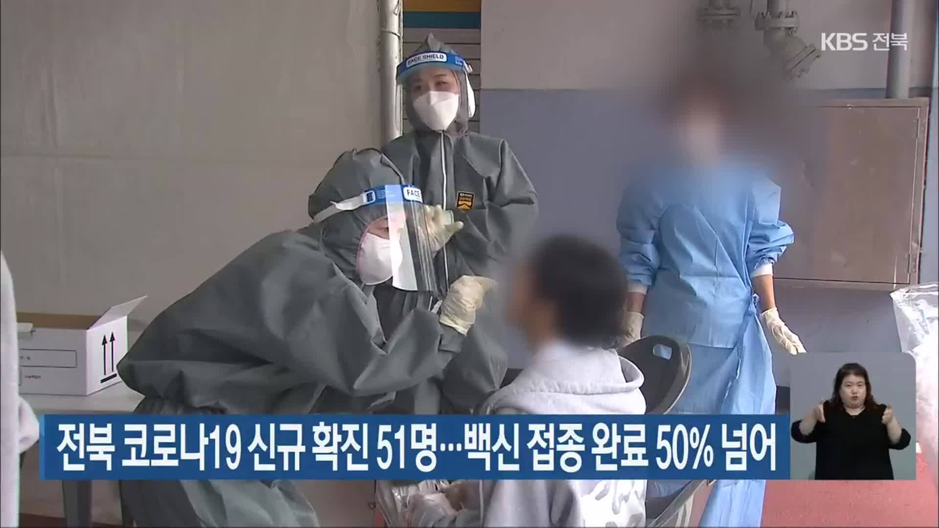 전북 코로나19 신규 확진 51명…백신 접종 완료 50% 넘어