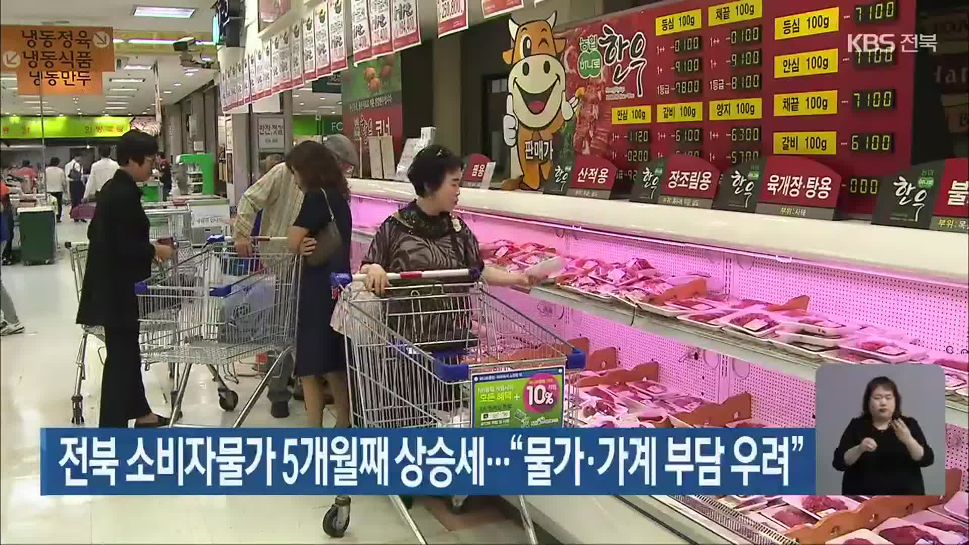전북 소비자물가 5개월째 상승세…“물가·가계 부담 우려”
