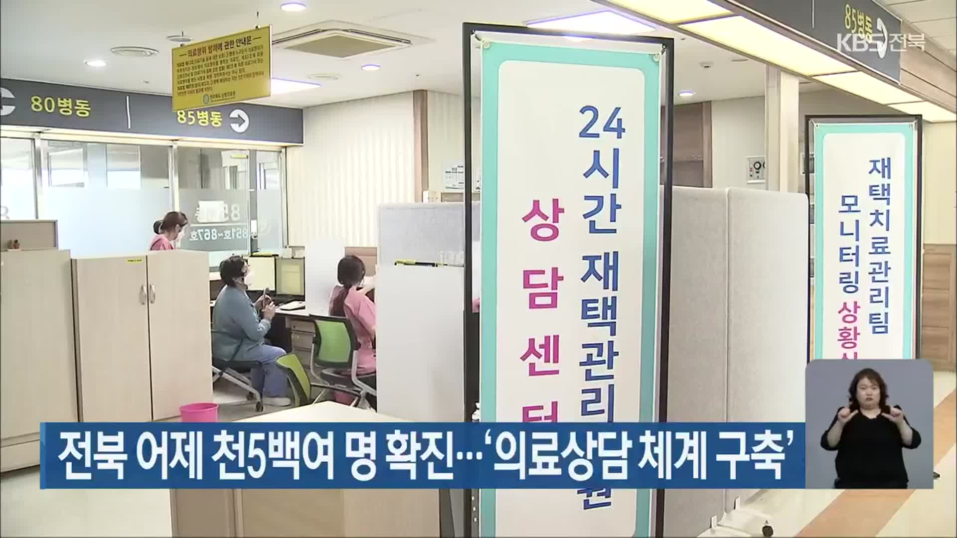 전북 어제 천5백여 명 확진…‘의료상담 체계 구축’