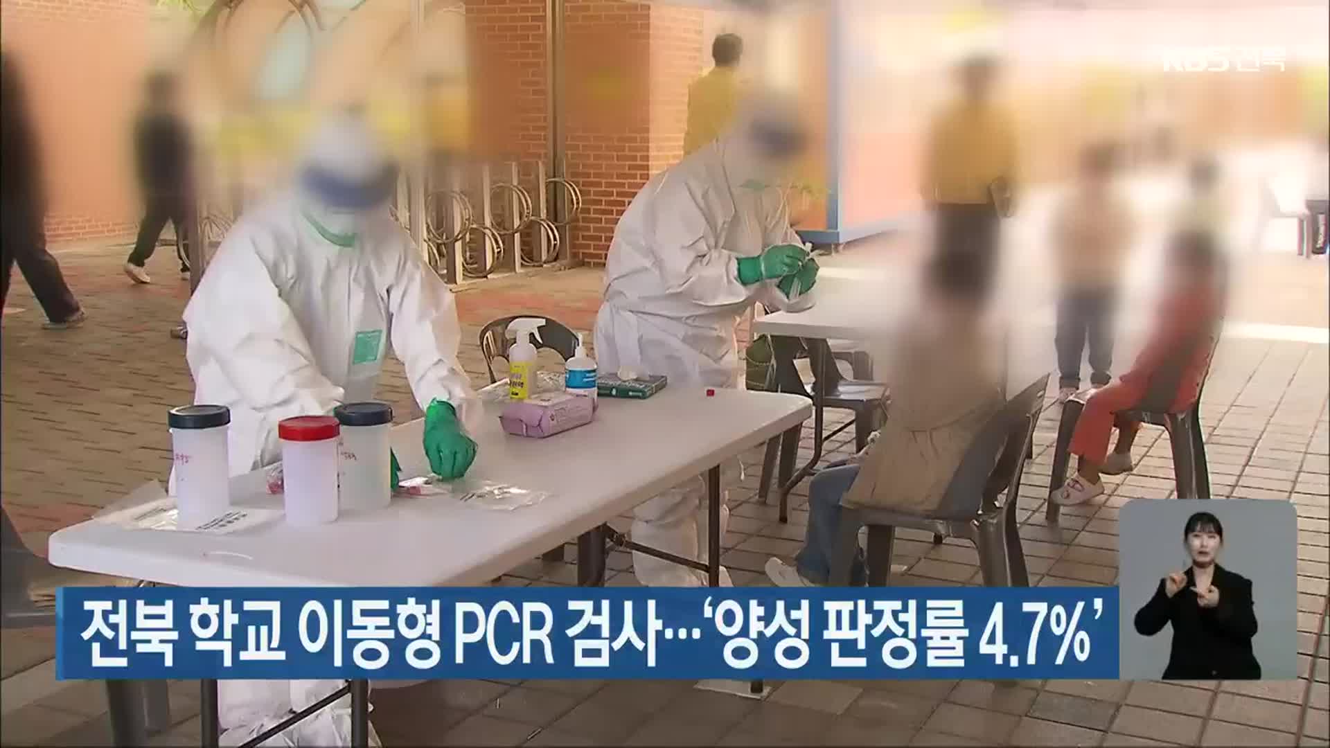 전북 학교 이동형 PCR 검사…‘양성 판정률 4.7%’