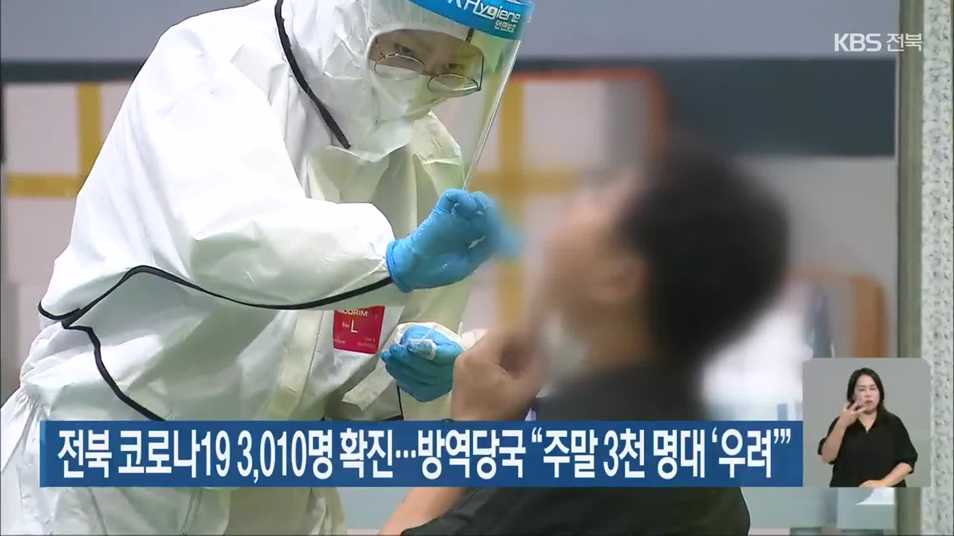 전북 코로나19 3,010명 확진…방역당국 “주말 3천 명 대 ‘우려’”