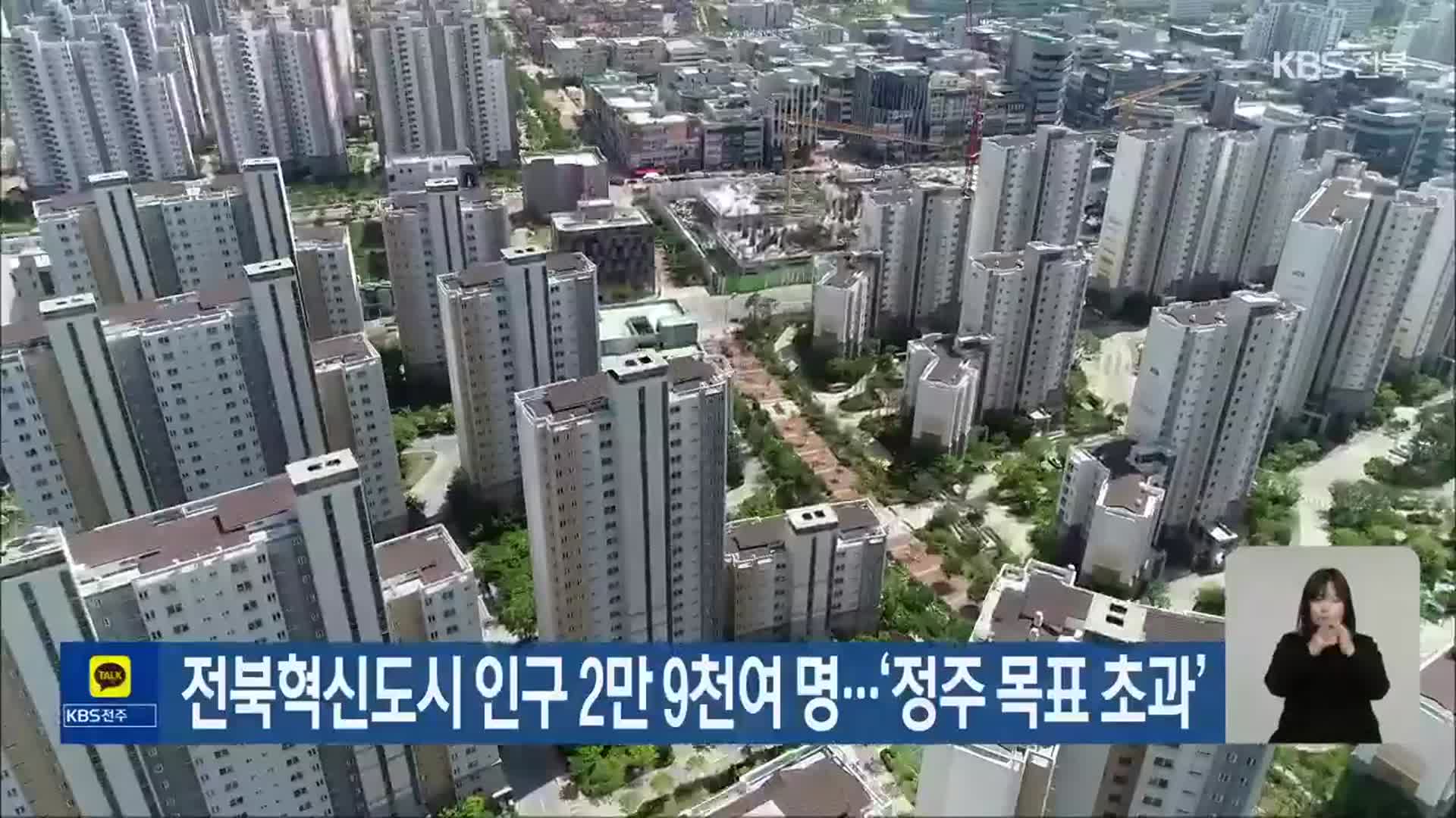 전북혁신도시 인구 2만 9천여 명…‘정주 목표 초과’