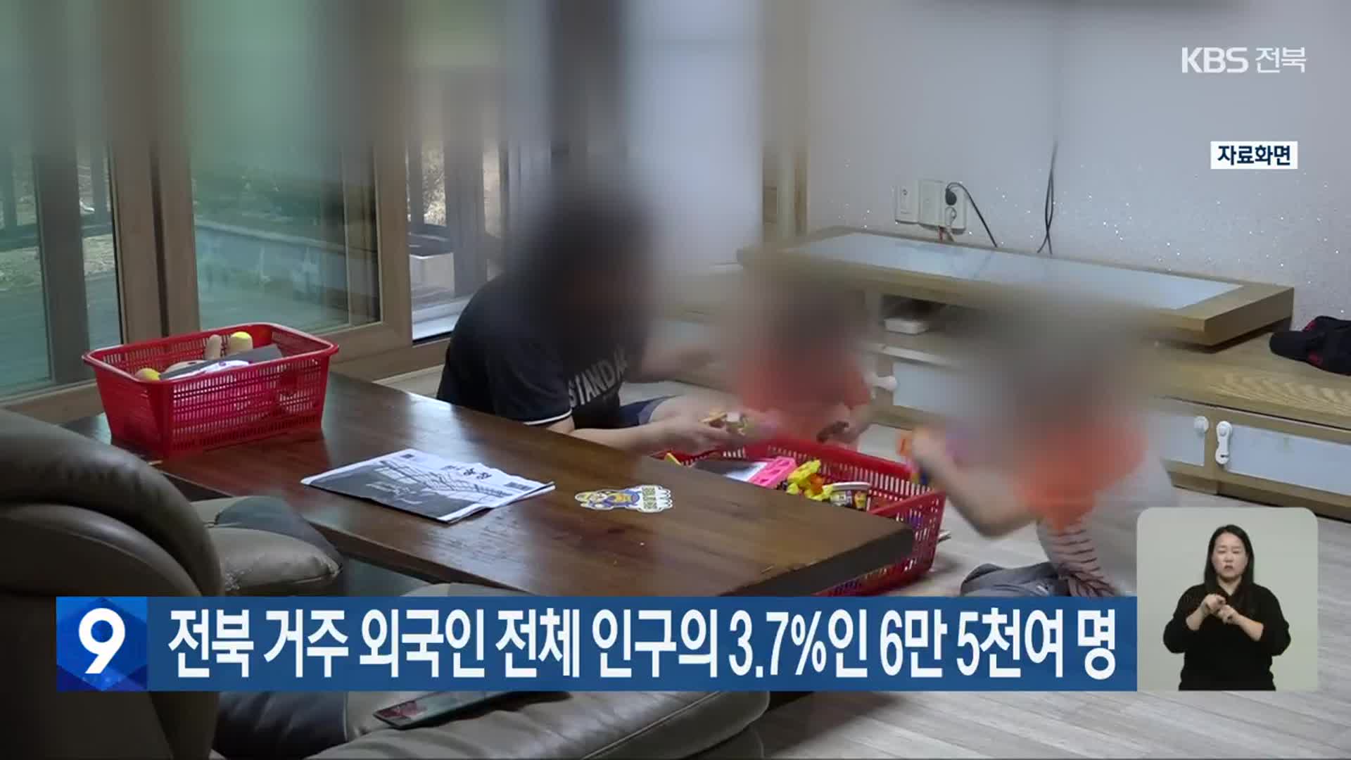 전북 거주 외국인 전체 인구의 3.7%인 6만 5천여 명