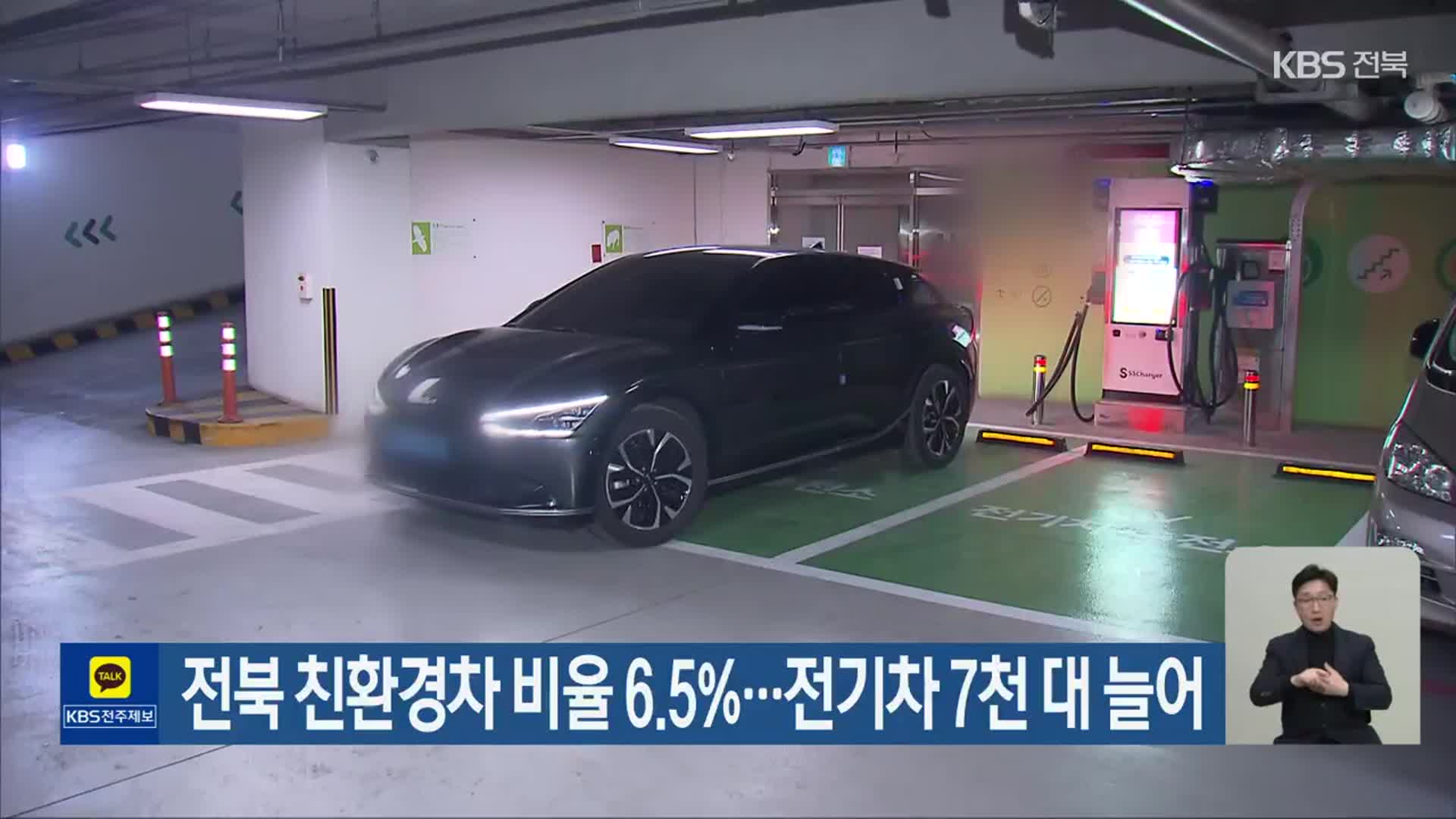 전북 친환경차 비율 6.5%…전기차 7천 대 늘어