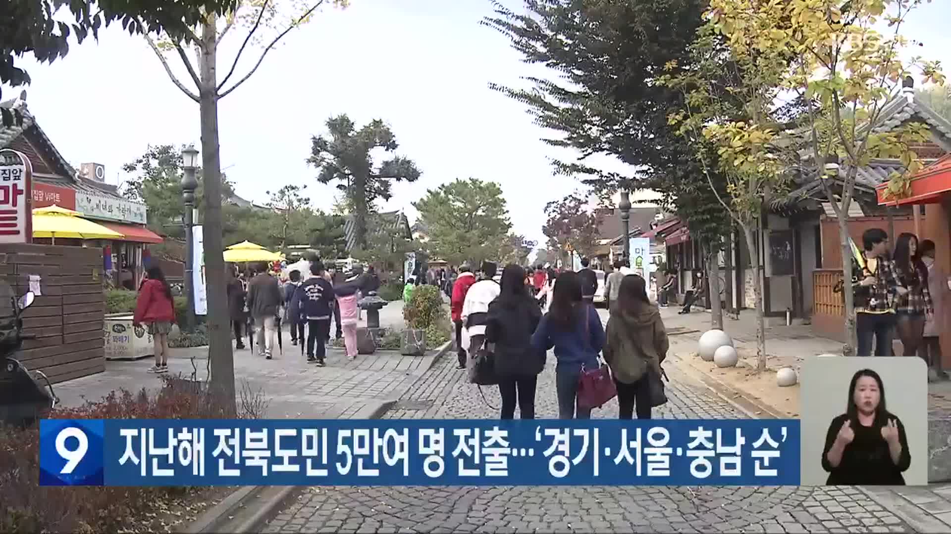 지난해 전북도민 5만여 명 전출…‘경기·서울·충남 순’