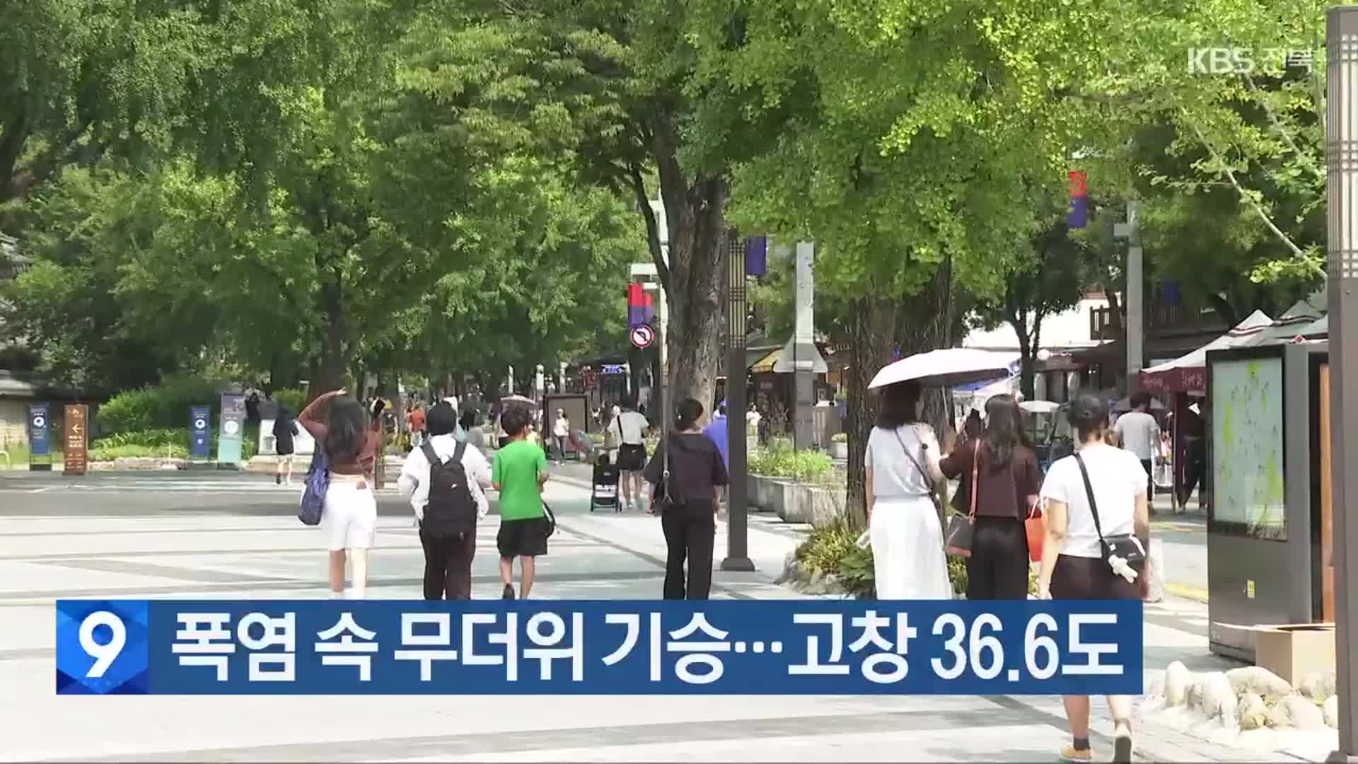 전북 폭염 속 무더위 기승…고창 36.6도