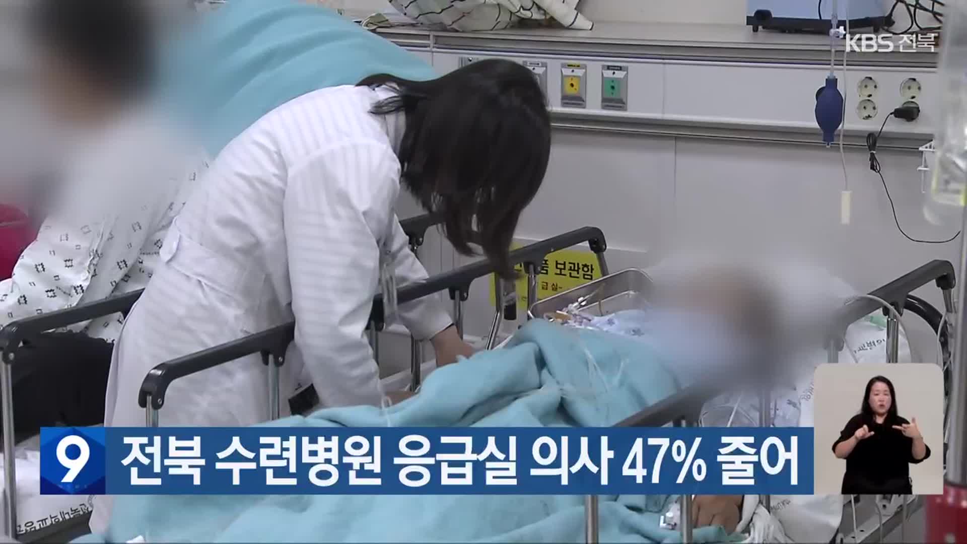 전북 수련병원 응급실 의사 47% 줄어