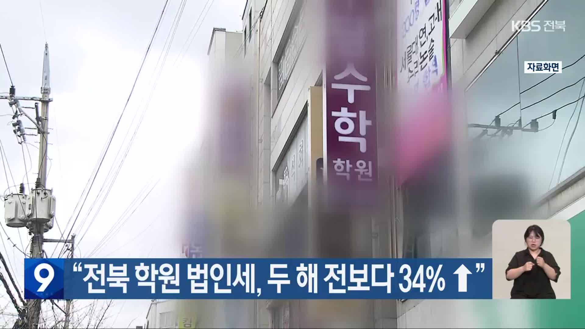 “전북 학원 법인세, 두 해 전보다 34%↑”