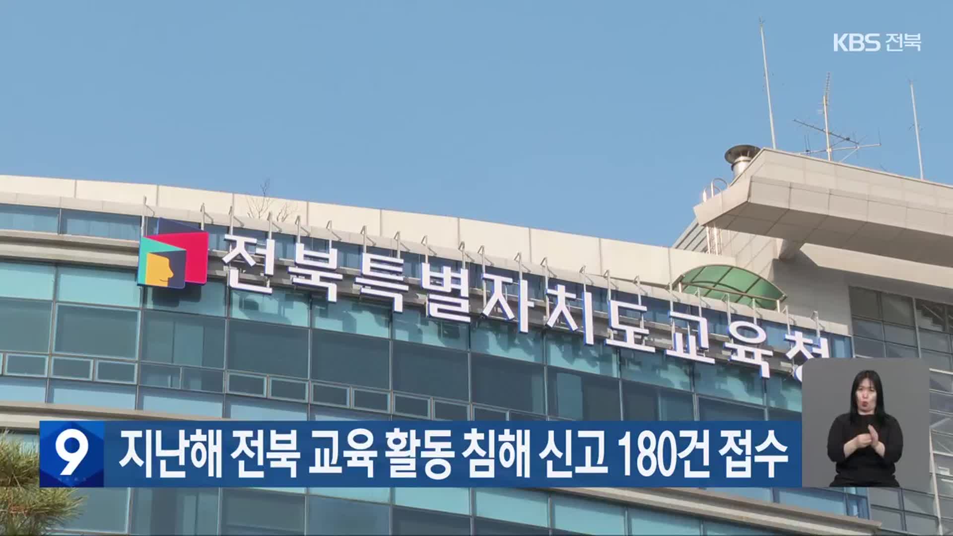 지난해 전북 교육 활동 침해 신고 180건 접수