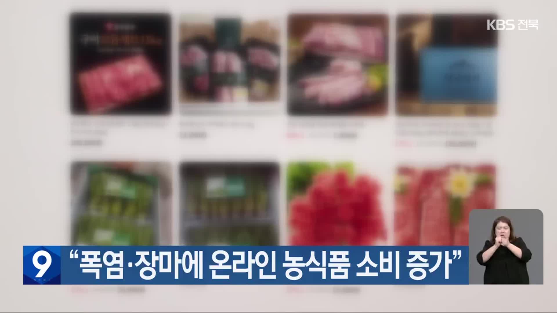 “폭염·장마에 온라인 농식품 소비 증가”