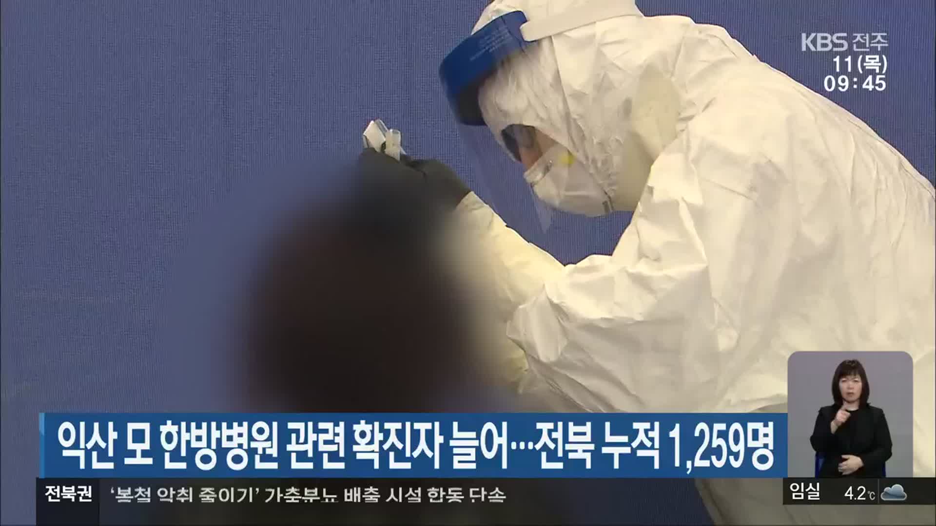 익산 모 한방병원 관련 확진자 늘어…전북 누적 1,259명