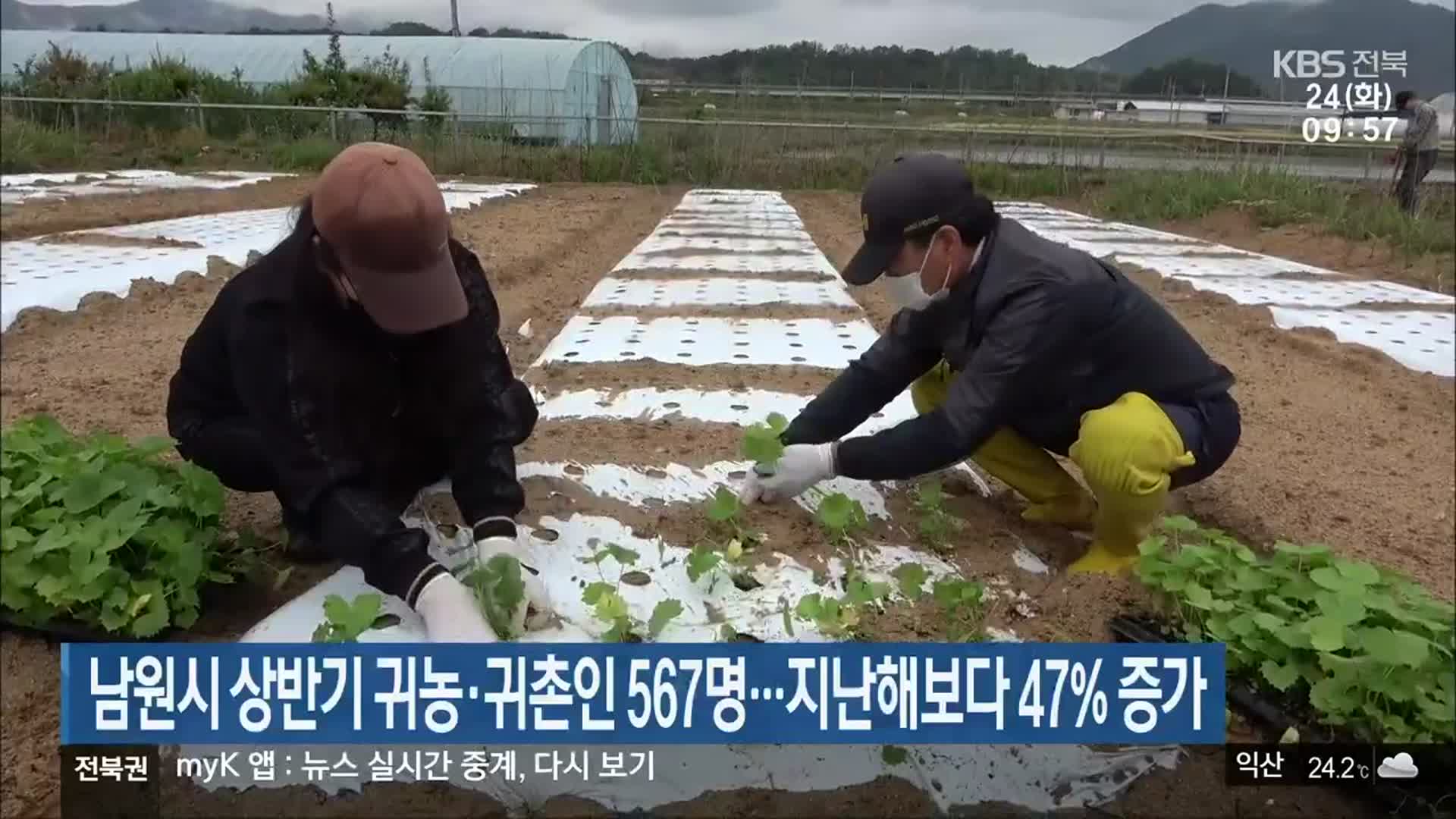 남원시 상반기 귀농·귀촌인 567명…지난해보다 47% 증가