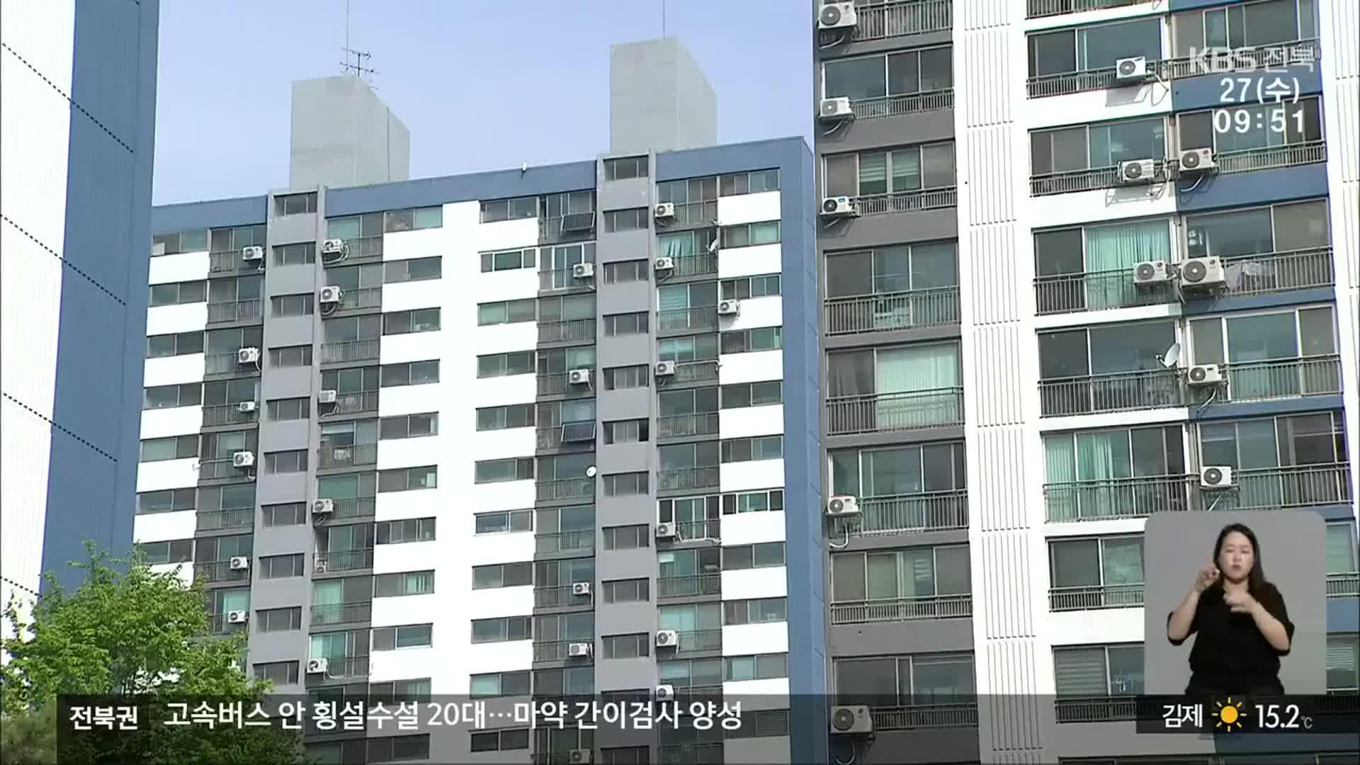 아파트값 상승 ‘전북만?’…시장 안정은 언제쯤?