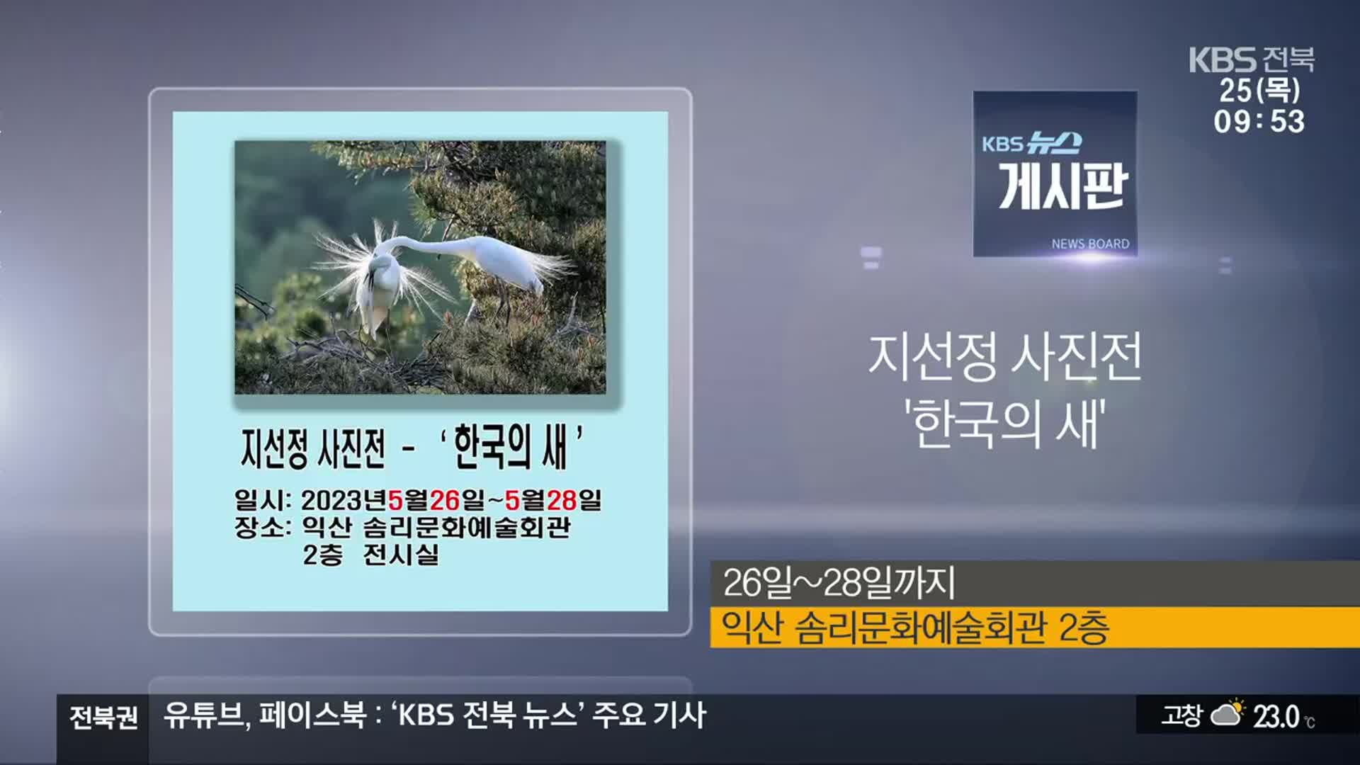 [게시판] 지선정 사진전 ‘한국의 새’ 외