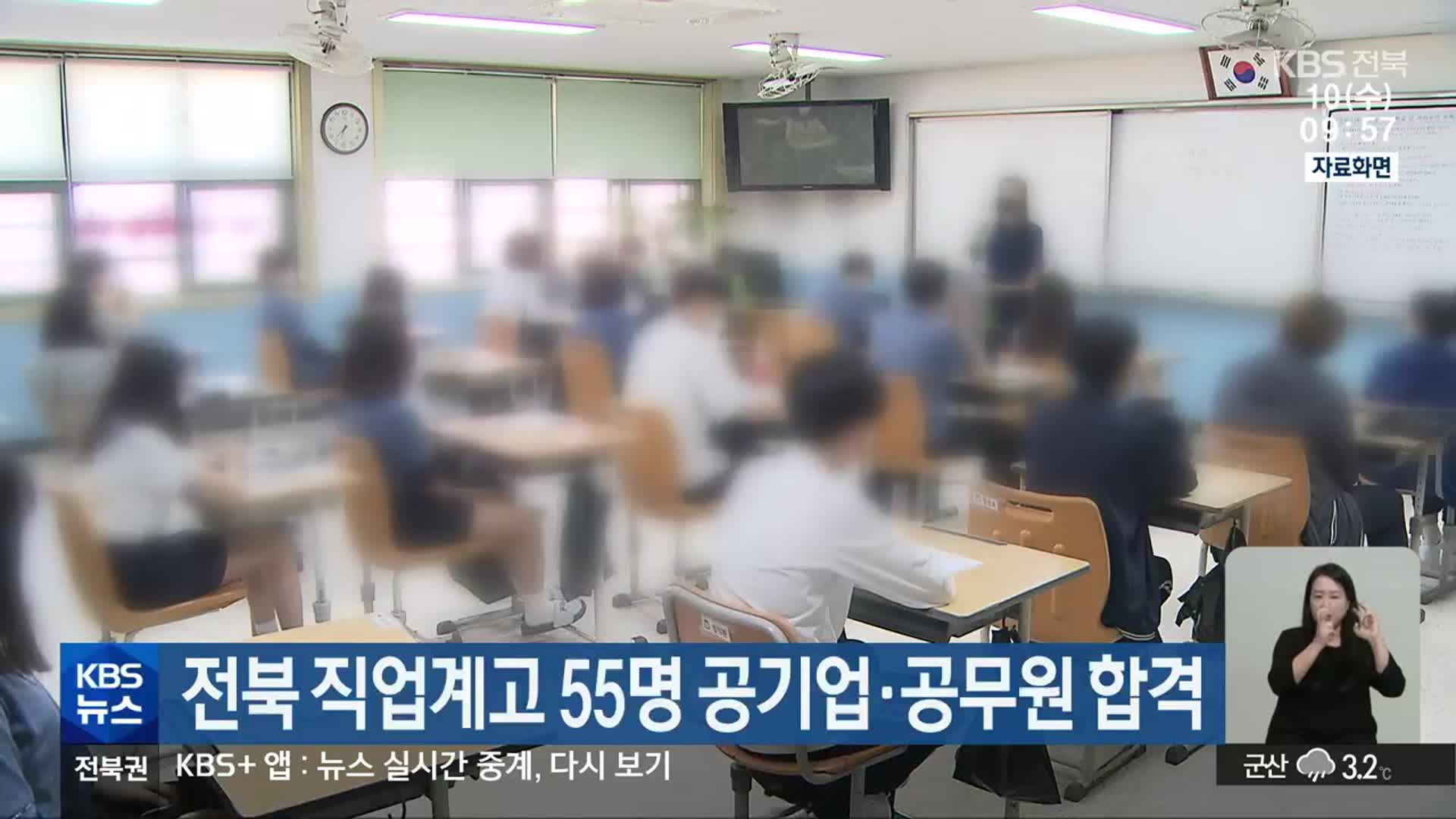 전북 직업계고 55명 공기업·공무원 합격