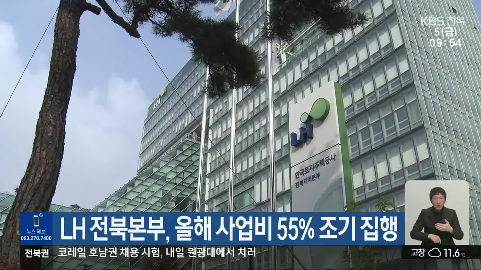 LH 전북본부, 올해 사업비 55％ 조기 집행