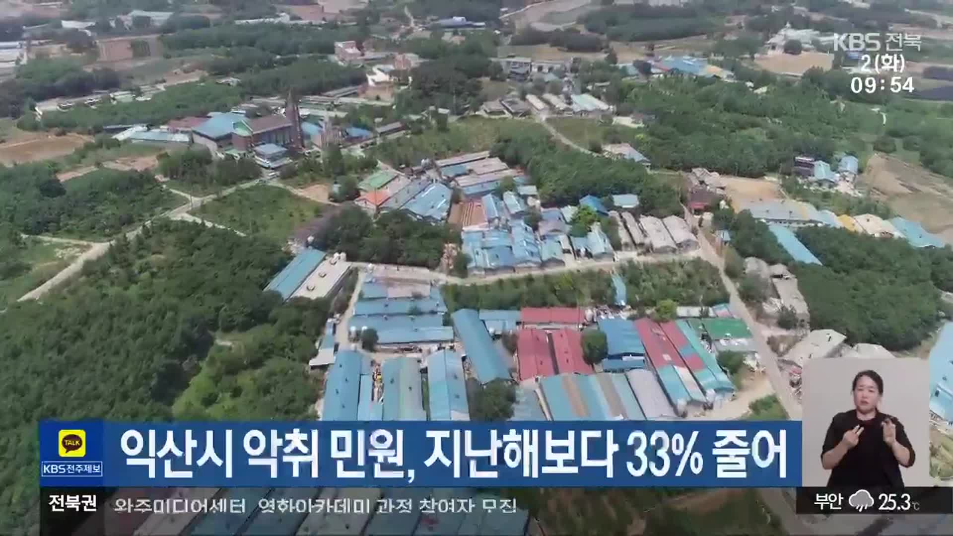 익산시 악취 민원, 지난해보다 33% 줄어