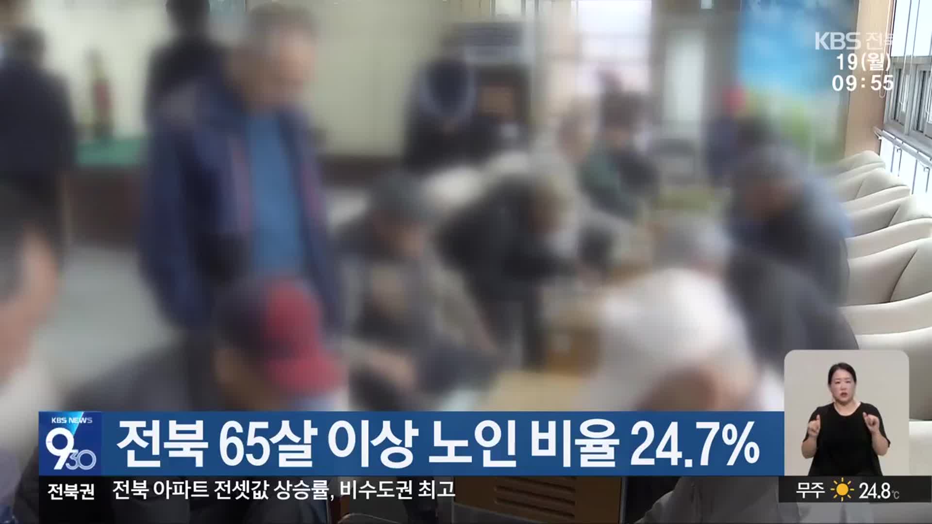 전북 65살 이상 노인 비율 24.7%