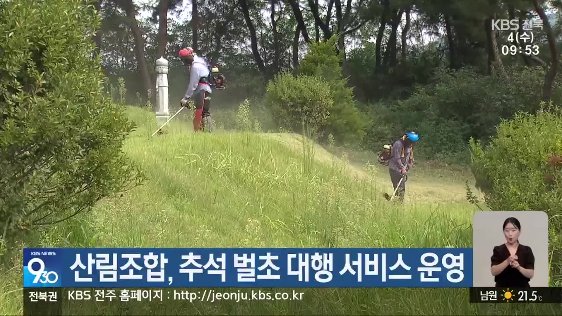 산림조합, 추석 벌초 대행 서비스 운영