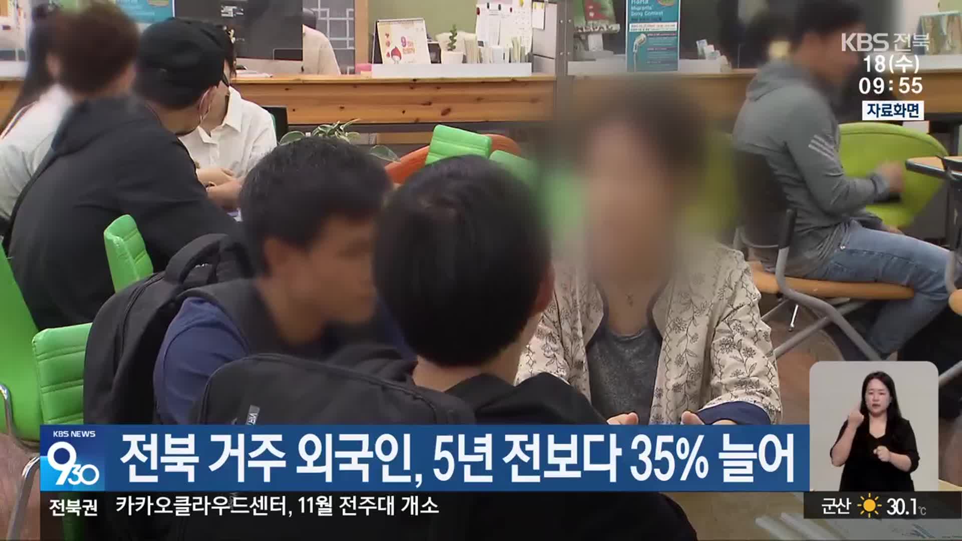 전북 거주 외국인, 5년 전보다 35% 늘어