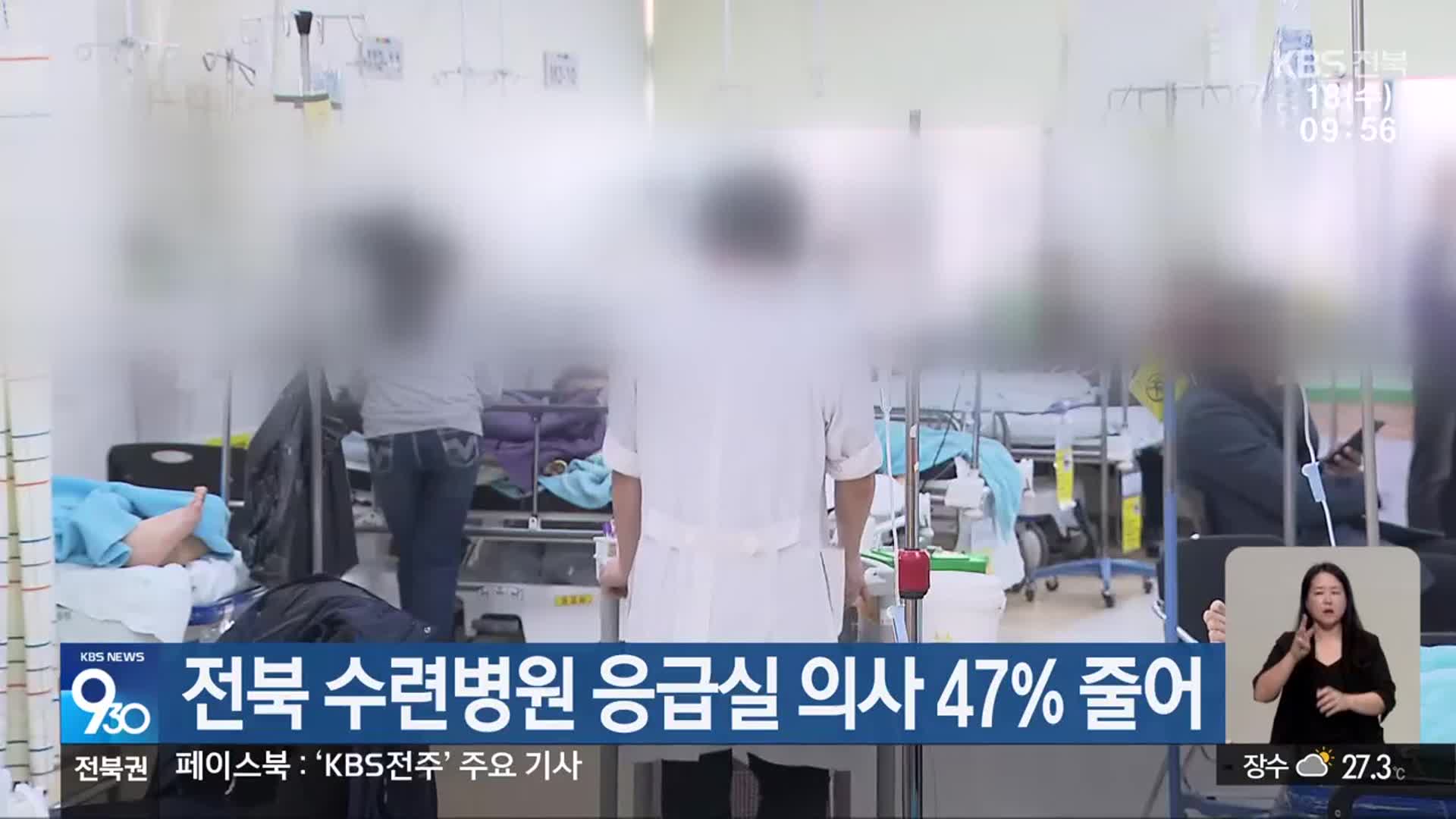 전북 수련병원 응급실 의사 47% 줄어