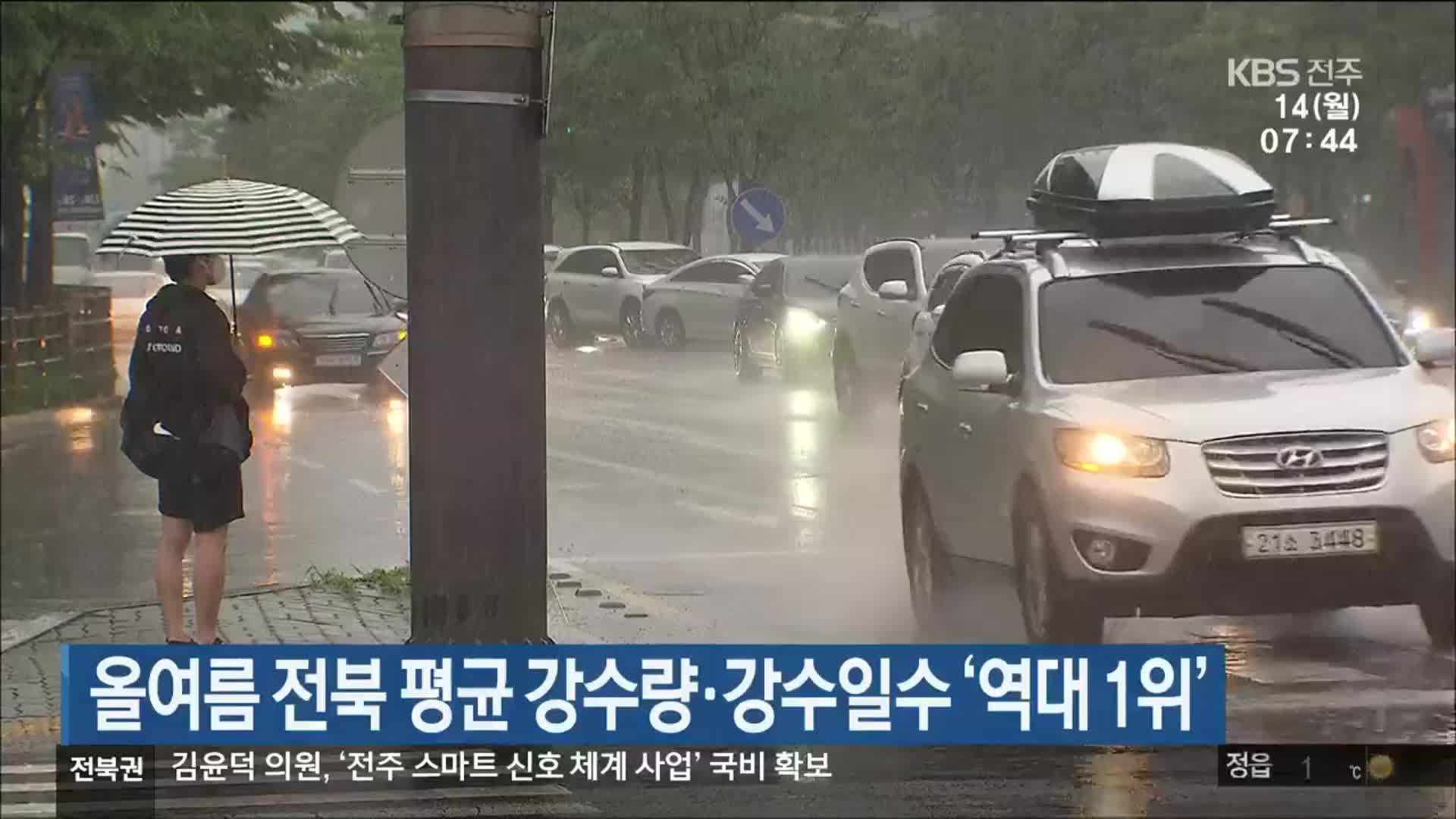 올여름 전북 평균 강수량·강수일수 ‘역대 1위’