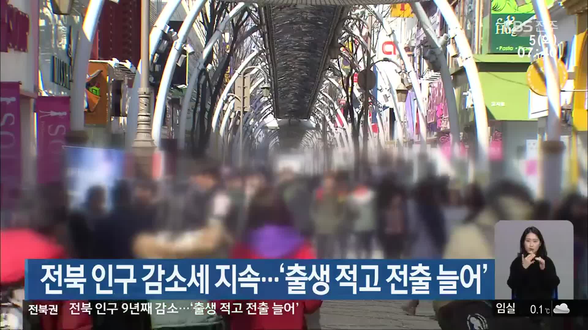전북 인구 감소세 지속…‘출생 적고 전출 늘어’