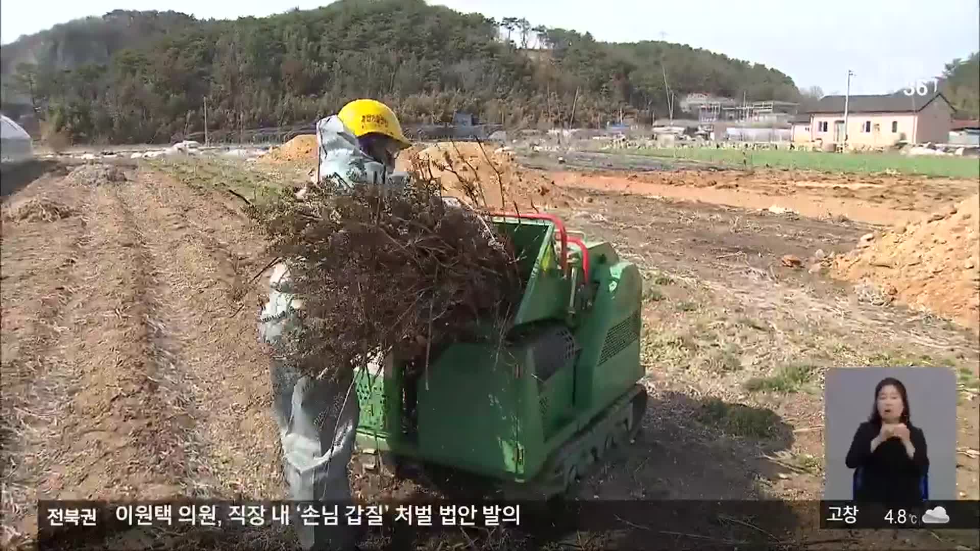 논·밭두렁 화재 예방…동력 파쇄기 지원 ‘기대’