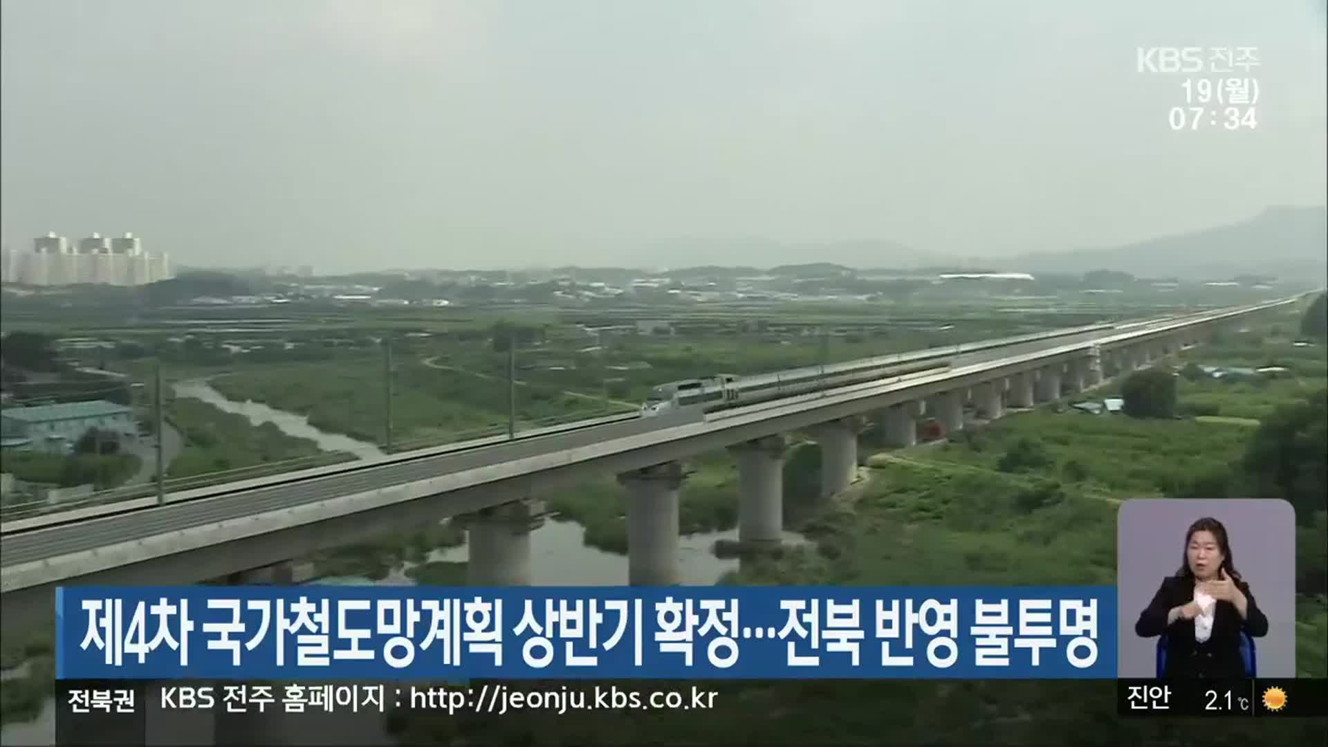 제4차 국가철도망계획 상반기 확정…전북 반영 불투명