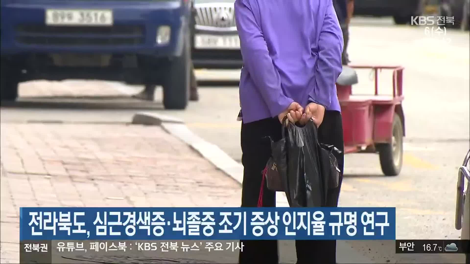 전라북도, 심근경색증·뇌졸중 조기 증상 인지율 규명 연구