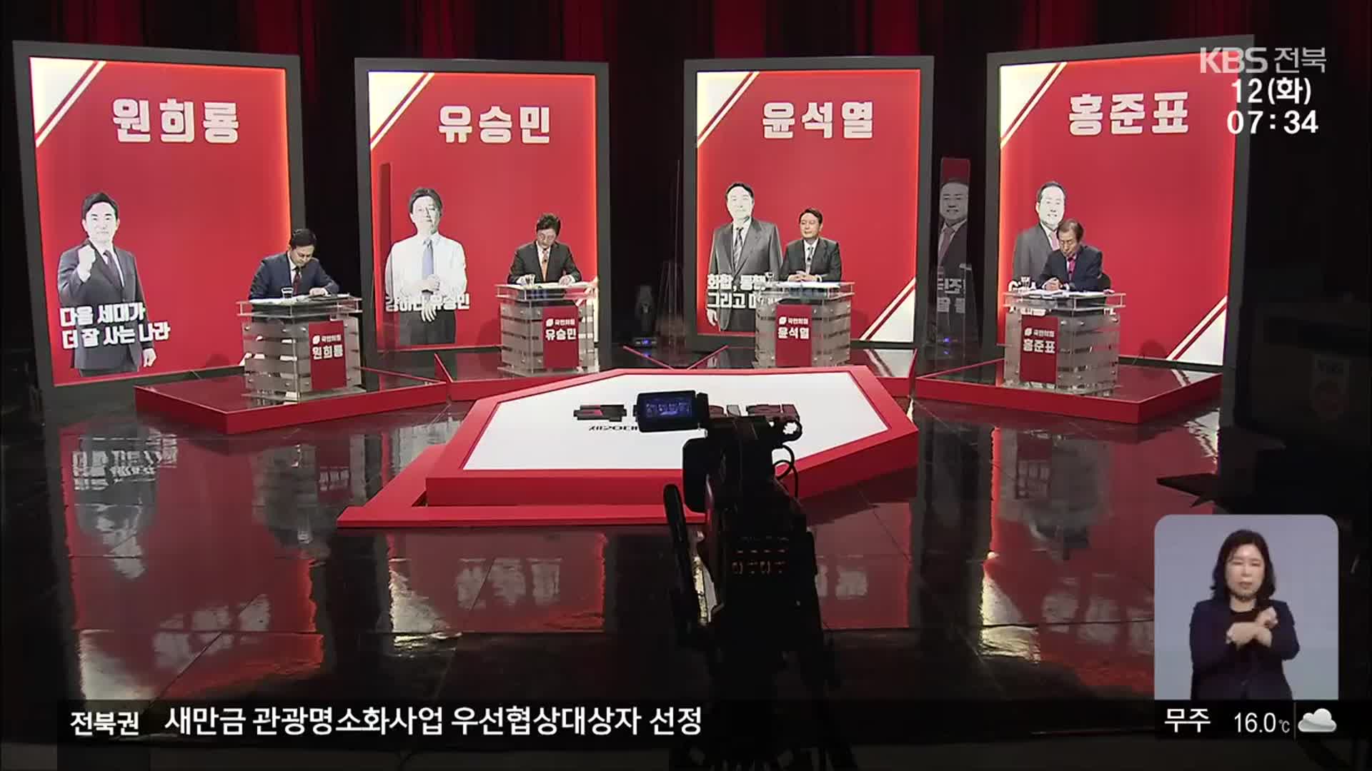 국민의힘 호남권 TV토론…“새만금·금융중심지 지원”