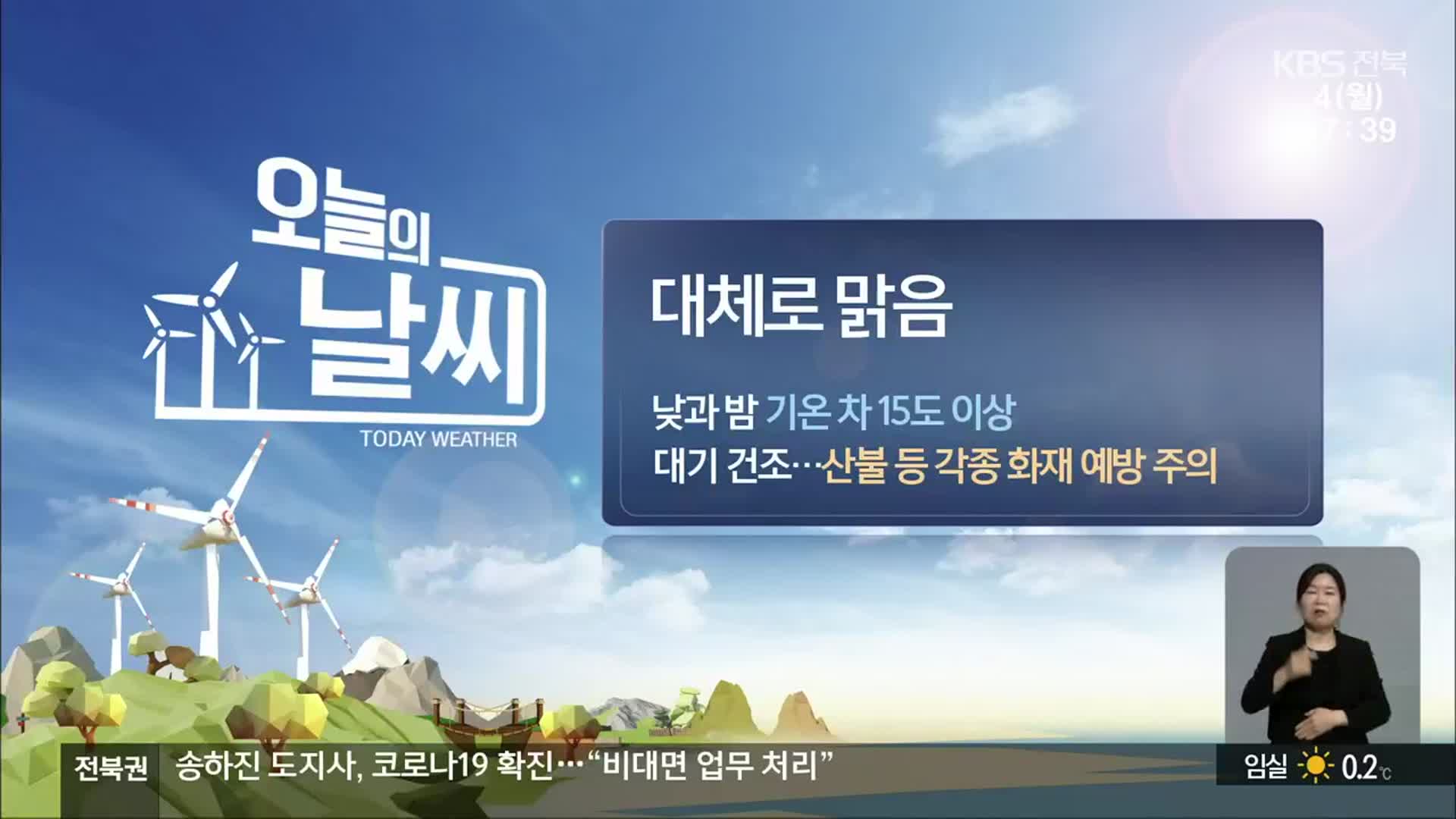 [날씨] 전북 대체로 맑음…일교차 15도 이상