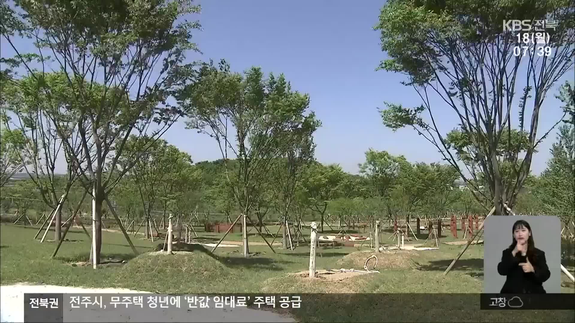 [전북의 창] 완주군, 미세먼지 차단 숲 조성…대기질 개선 효과