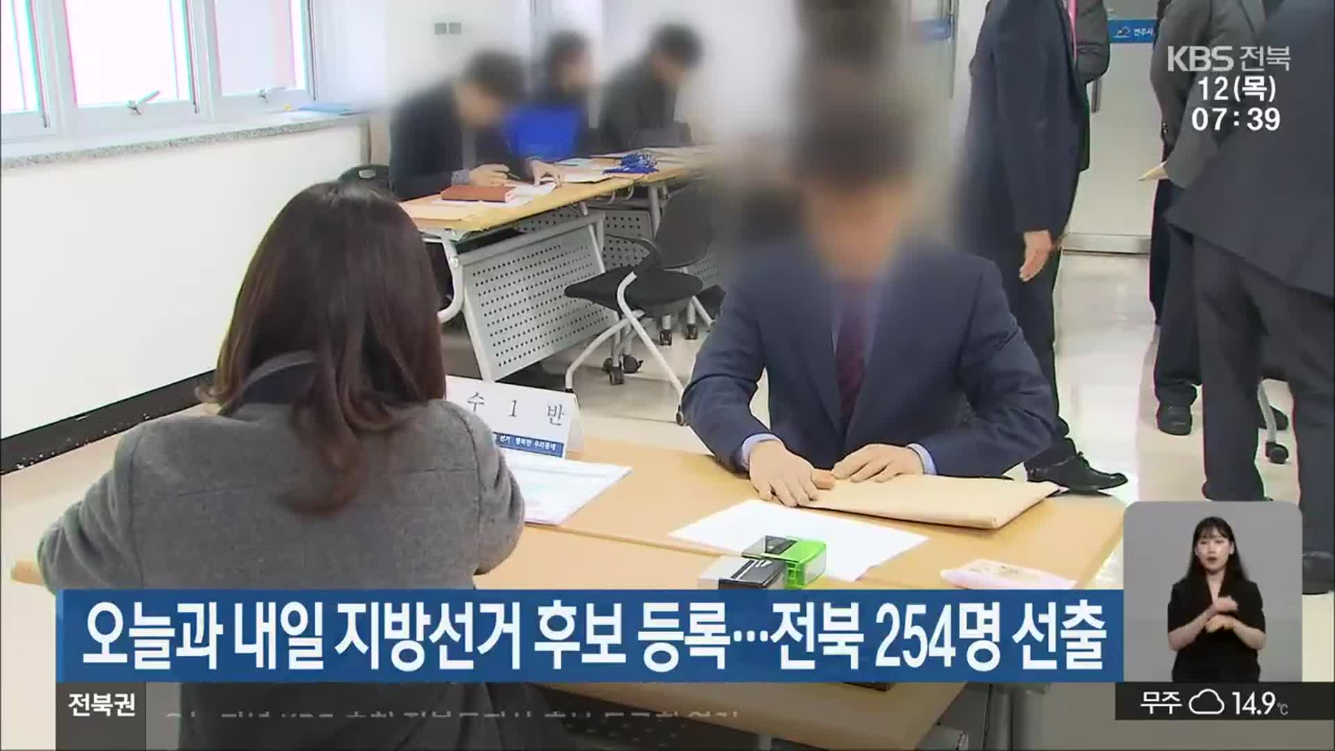 오늘과 내일 지방선거 후보 등록…전북 254명 선출