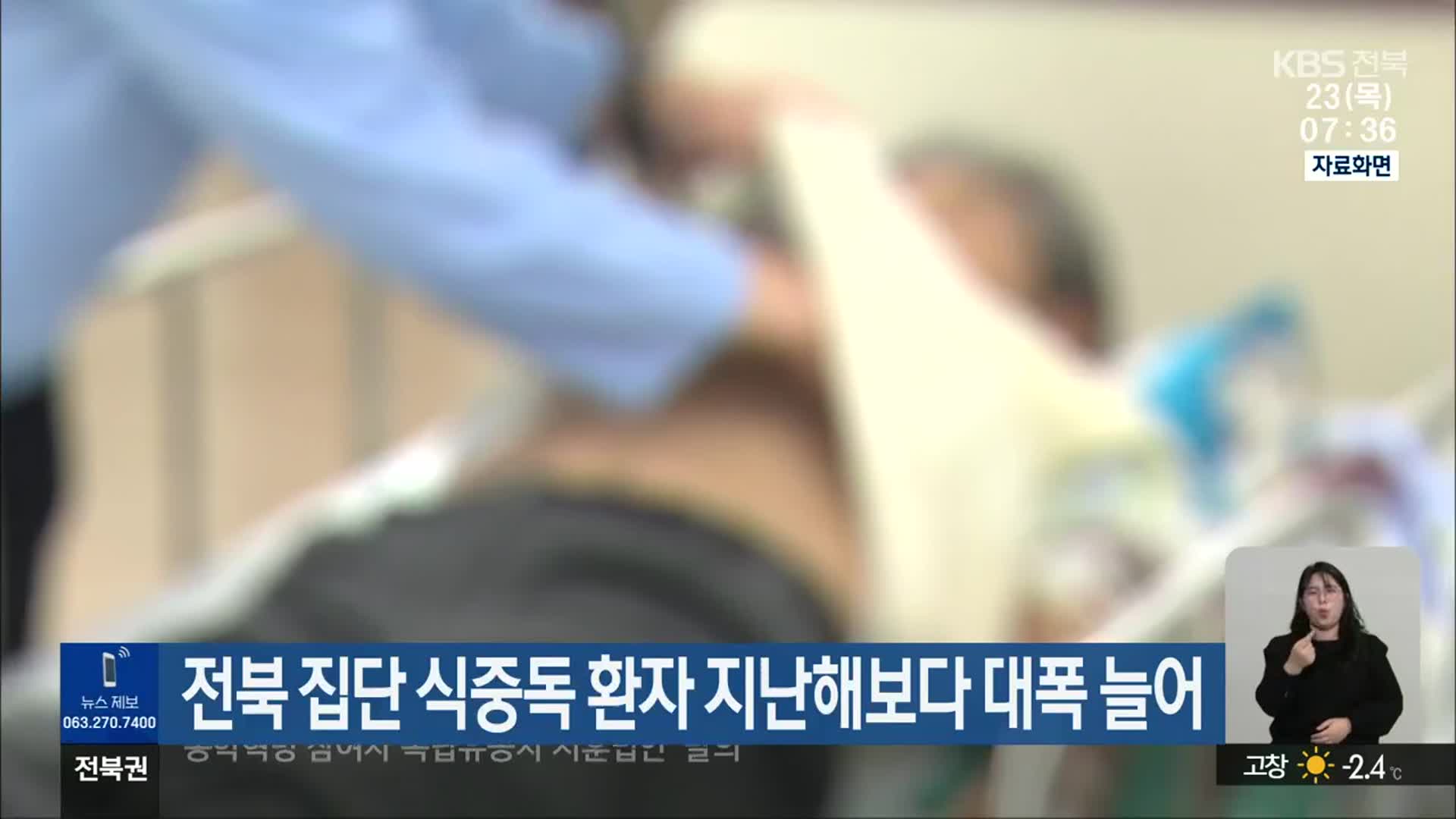 전북 집단 식중독 환자 지난해보다 대폭 늘어