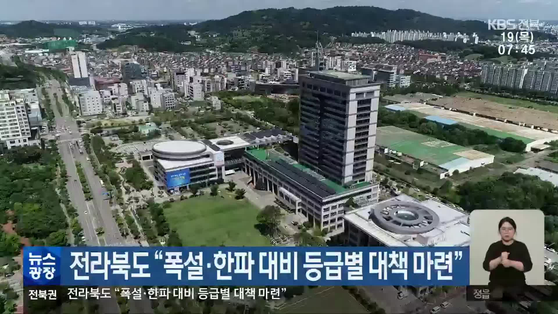 전라북도 “폭설·한파 대비 등급별 대책 마련”