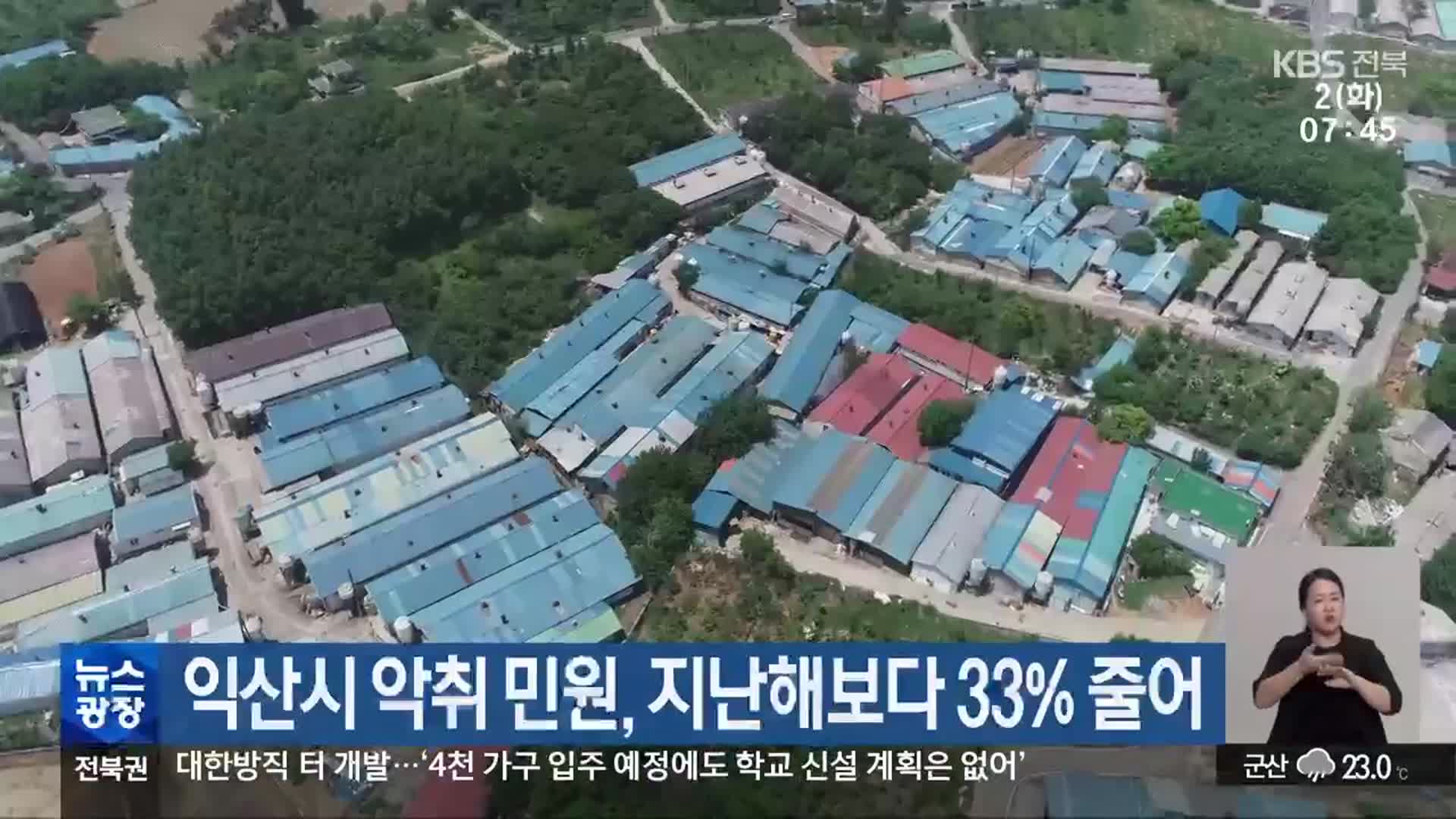 익산시 악취 민원, 지난해보다 33% 줄어