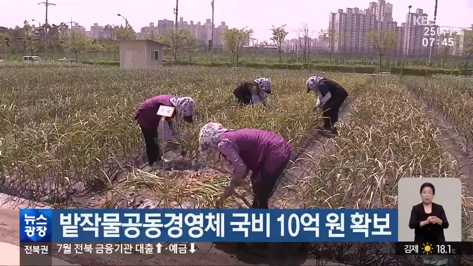 밭작물공동경영체 국비 10억 원 확보