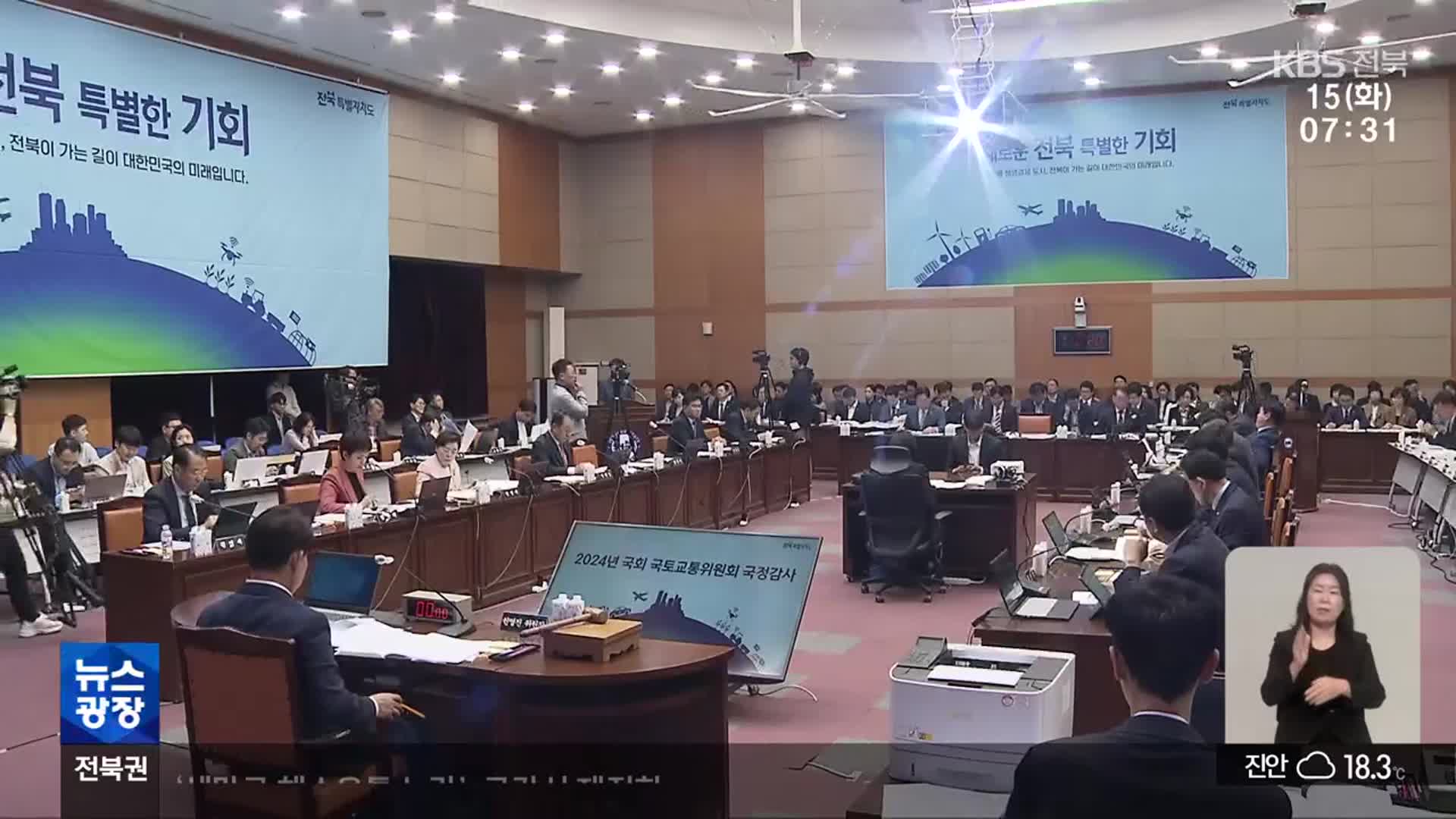 새만금 개발 국정감사…“너무 늦었다, 지금이라도 빨리”