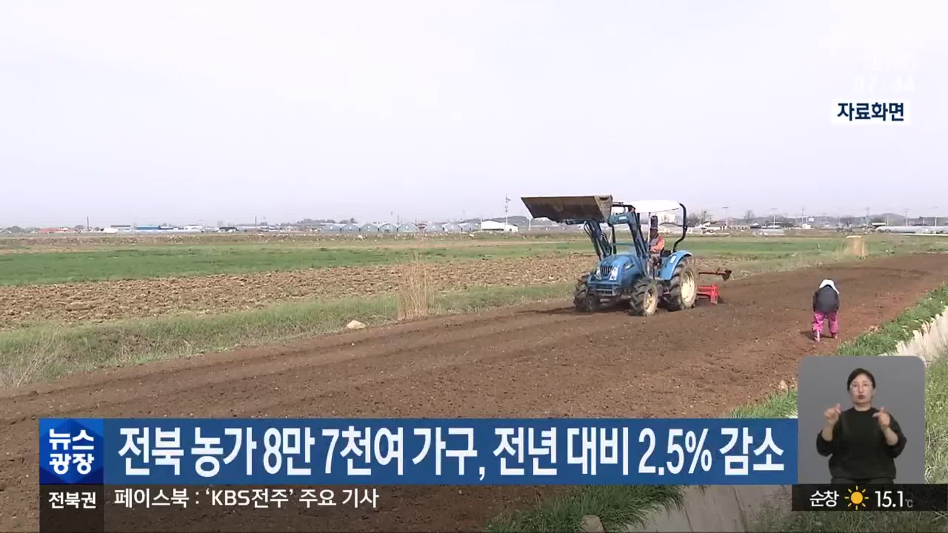 전북 농가 8만 7천여 가구, 전년 대비 2.5% 감소