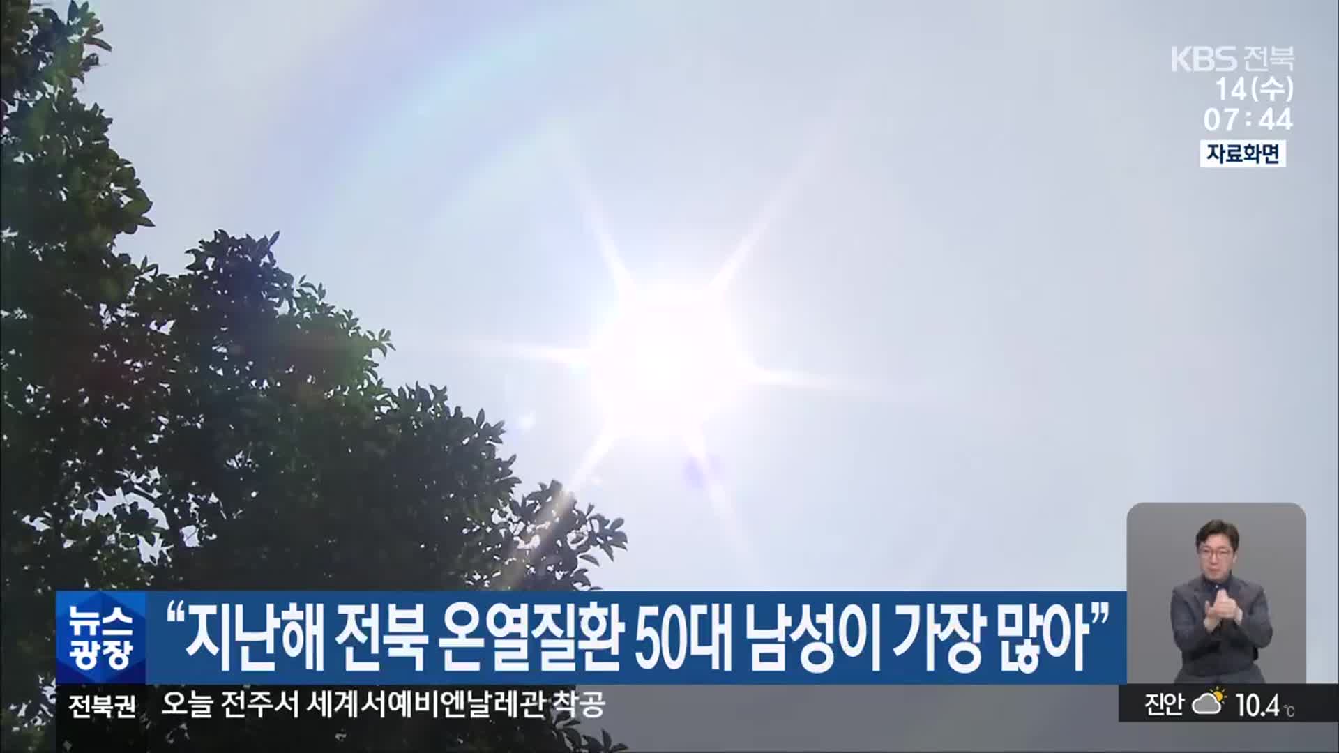“지난해 전북 온열질환 50대 남성이 가장 많아”