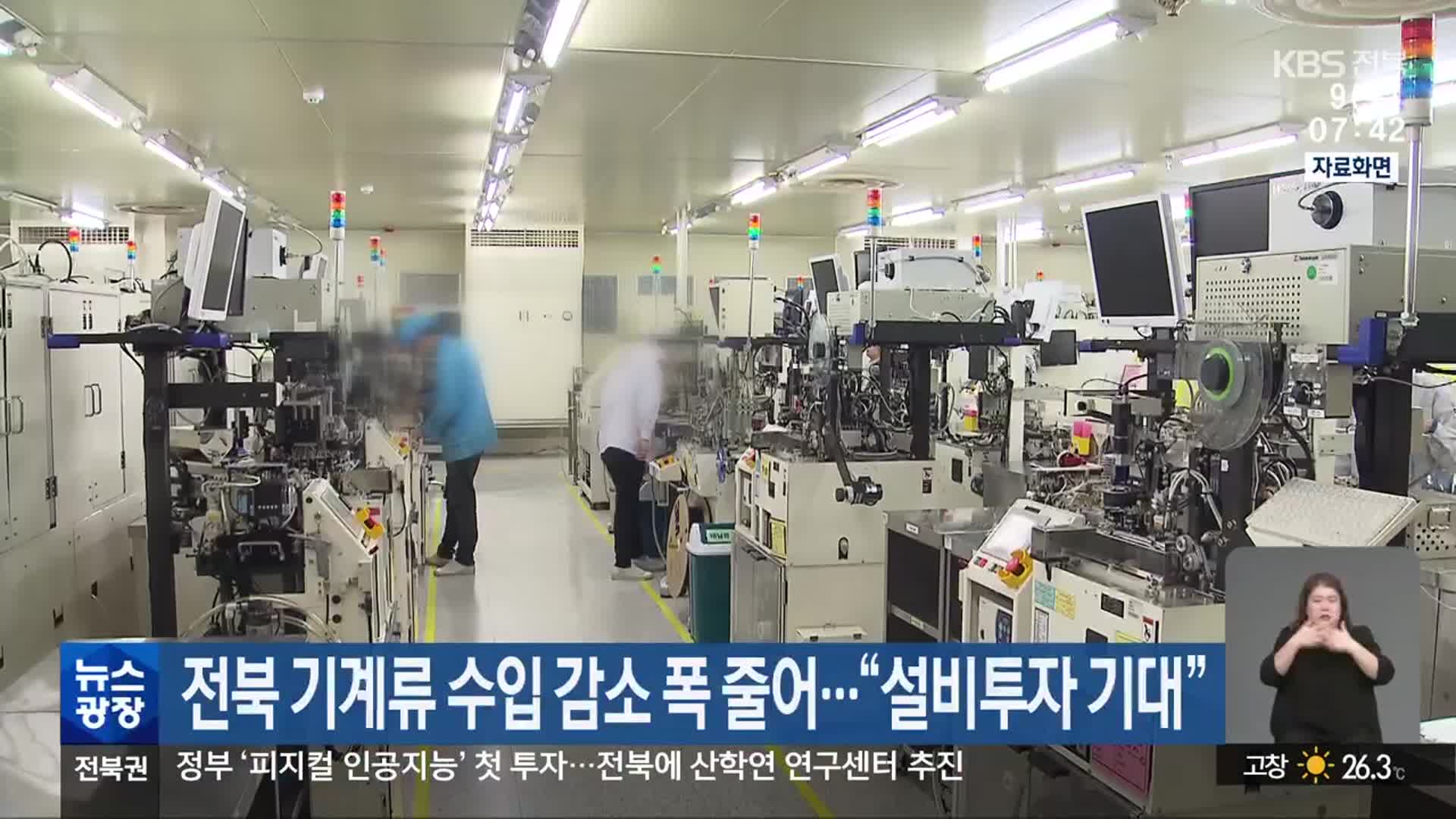 전북 기계류 수입 감소 폭 줄어…“설비투자 기대”