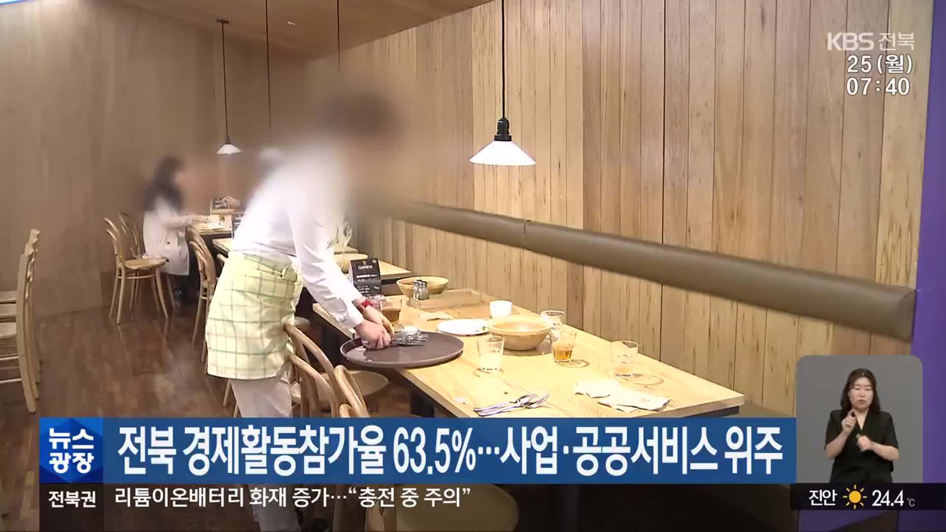 전북 경제활동참가율 63.5%…사업·공공서비스 위주
