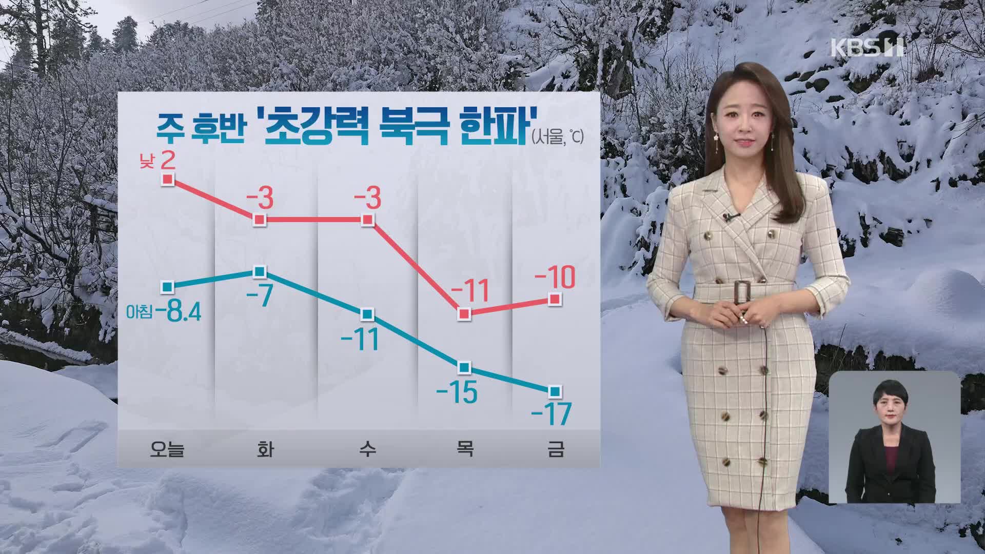 [날씨] 밤부터 눈·비…이번주 후반 강력한 한파