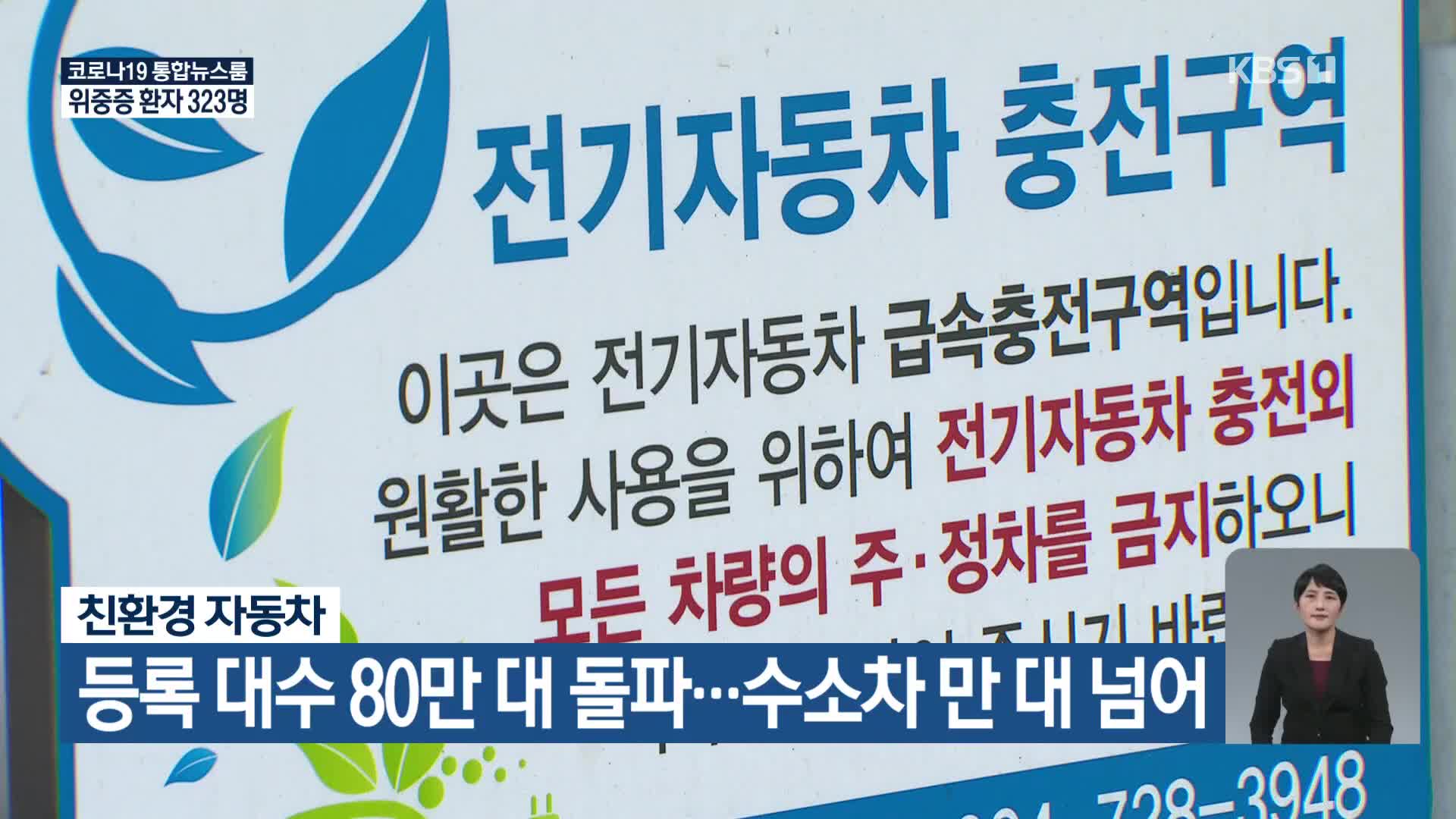 친환경 자동차, 등록 대수 80만 대 돌파…수소차 만 대 넘어