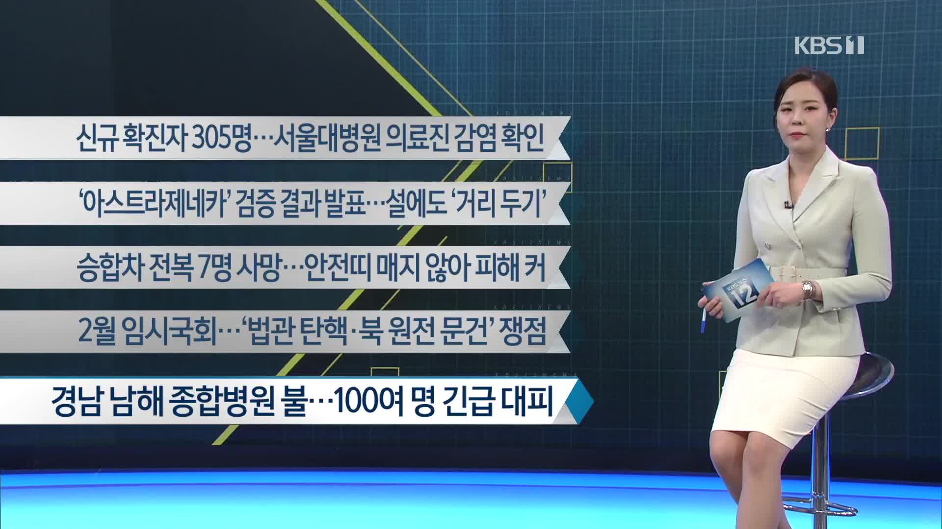 [이 시각 주요뉴스] 신규 확진자 305명…서울대병원 의료진 감염 확인 외