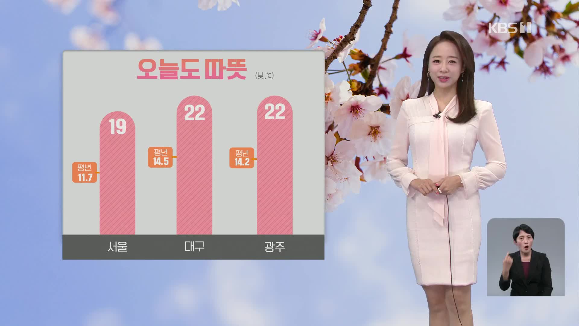 [오후날씨 꿀팁] 서울, 벚꽃 개화!…내일까지 따뜻해요